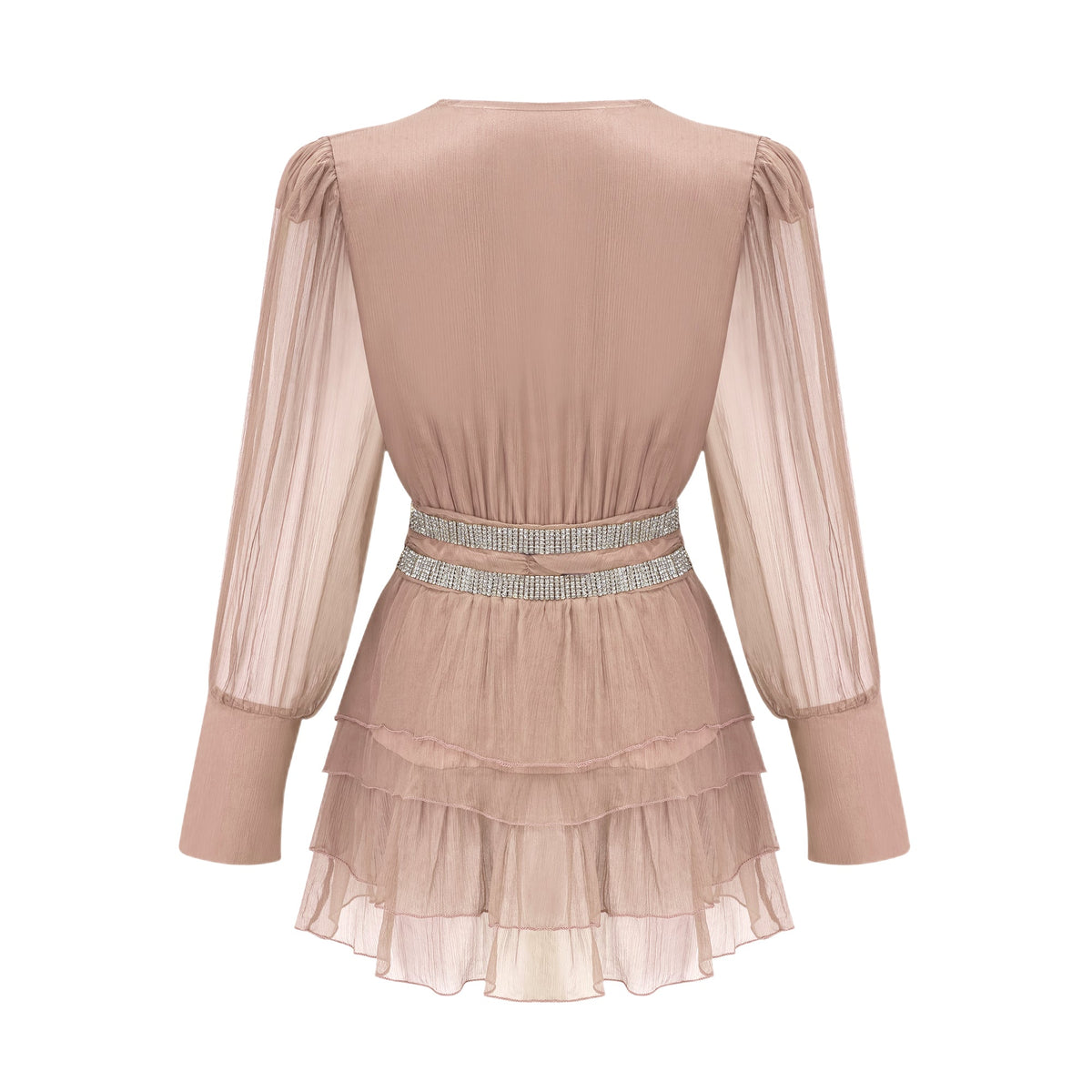 Ellica crystal-embellished silk mini dress