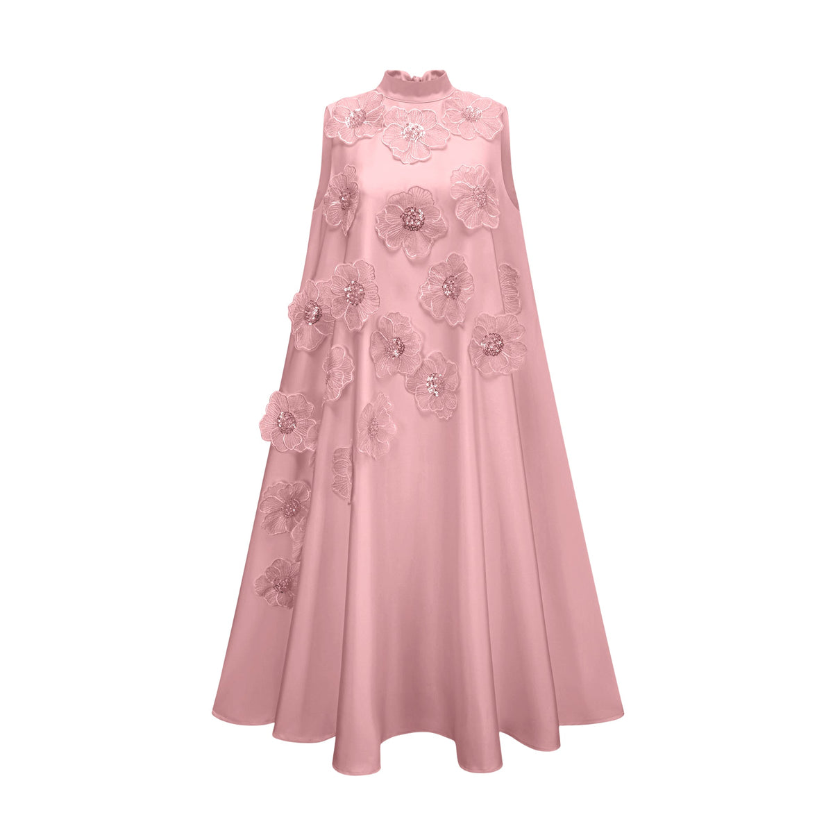 Émilie sleeveless floral-applique midi dress in Pink (Final Sale-US Only)