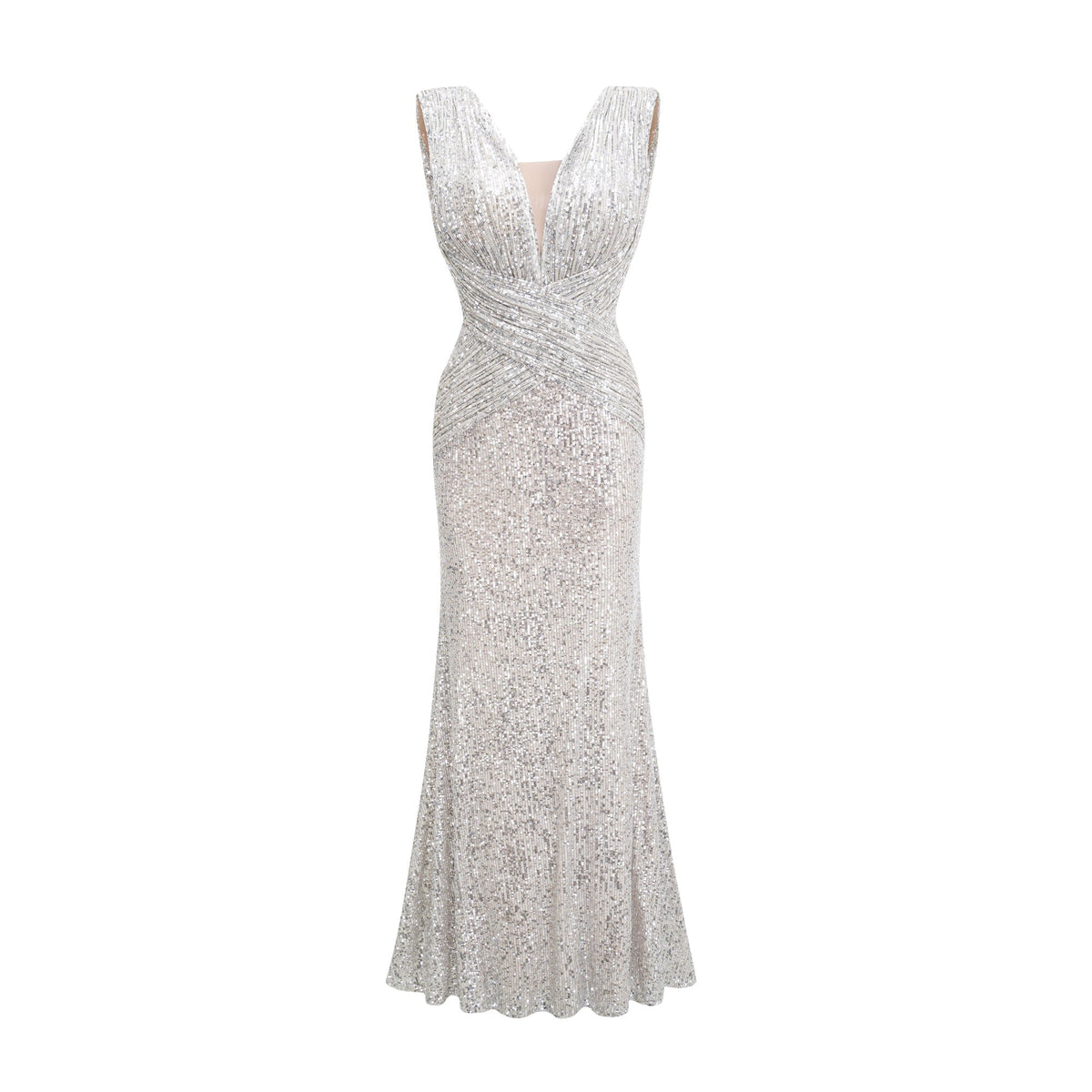 Caelia silver embellished maxi dress (Final Sale-US Only)
