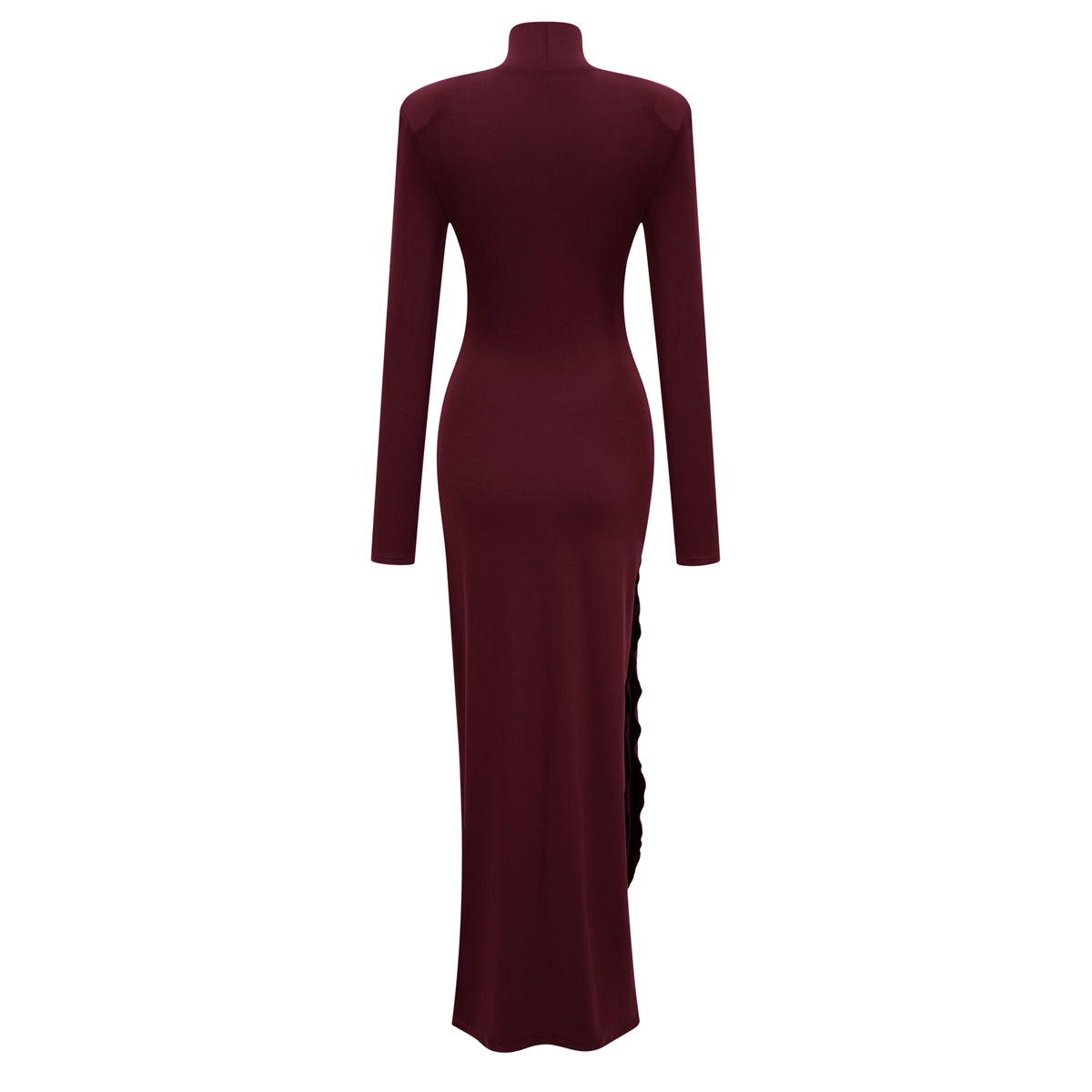 Neve Red High Neck Twist Knot Maxi Dress