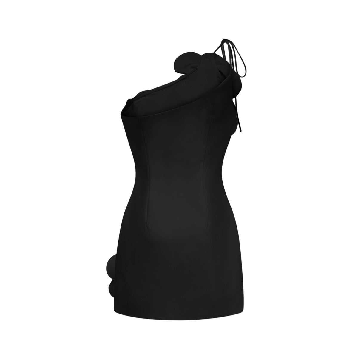 Liane floral off-shoulder mini dress in Black