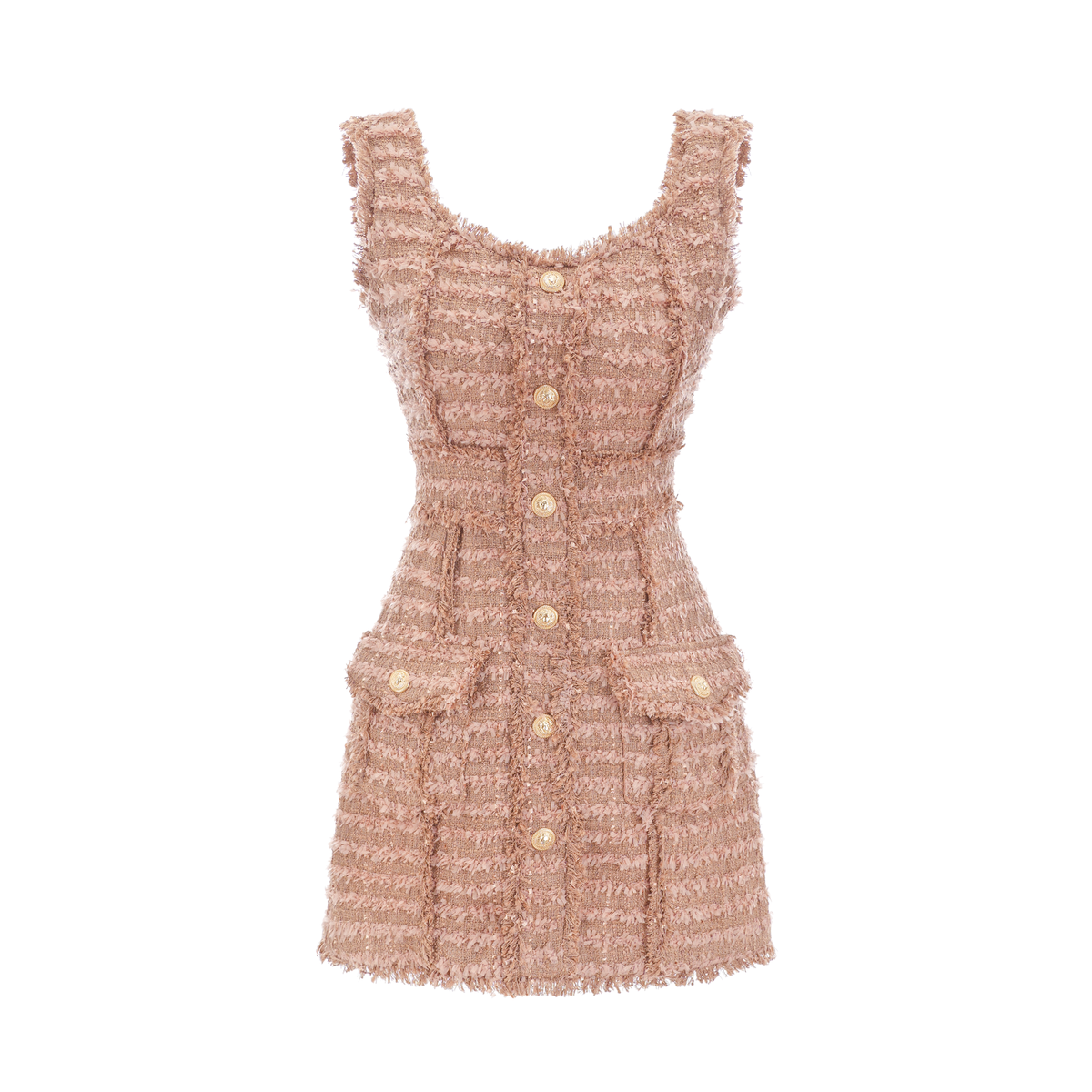 Liane tweed button-down fastening dress