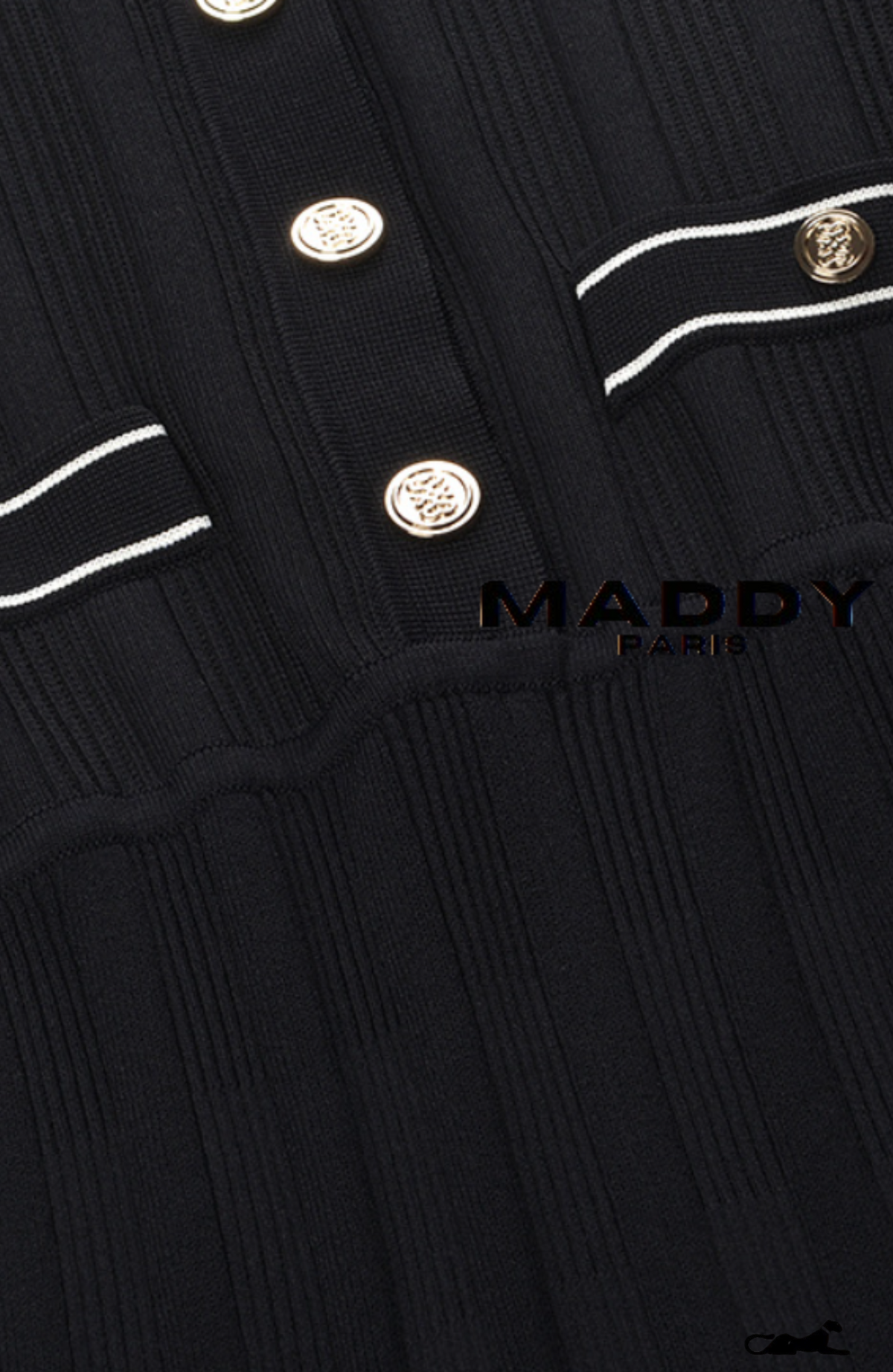 MADDY PARIS ISABELLE CREPE MINI DRESS - BLACK
