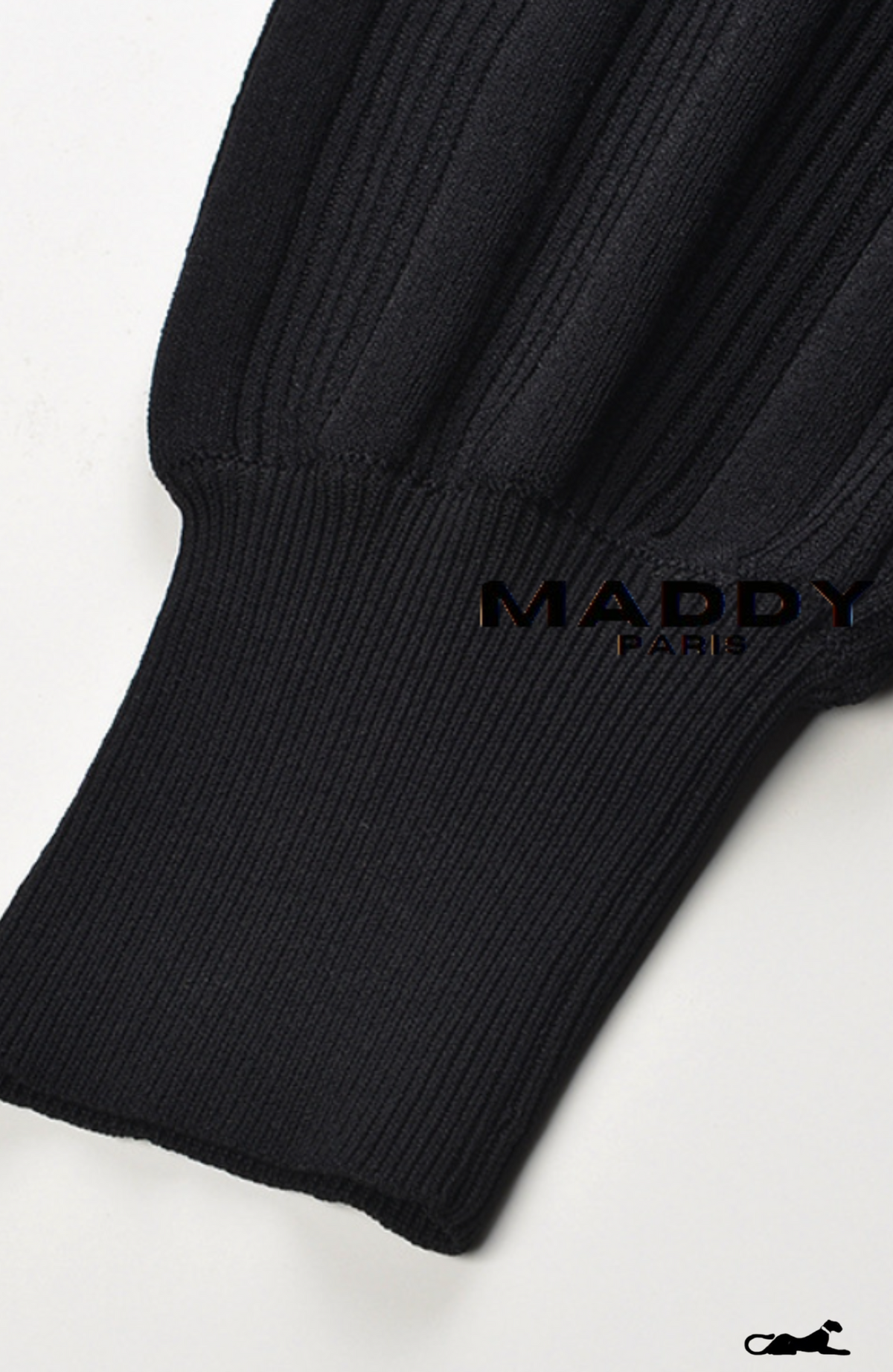 MADDY PARIS ISABELLE CREPE MINI DRESS - BLACK