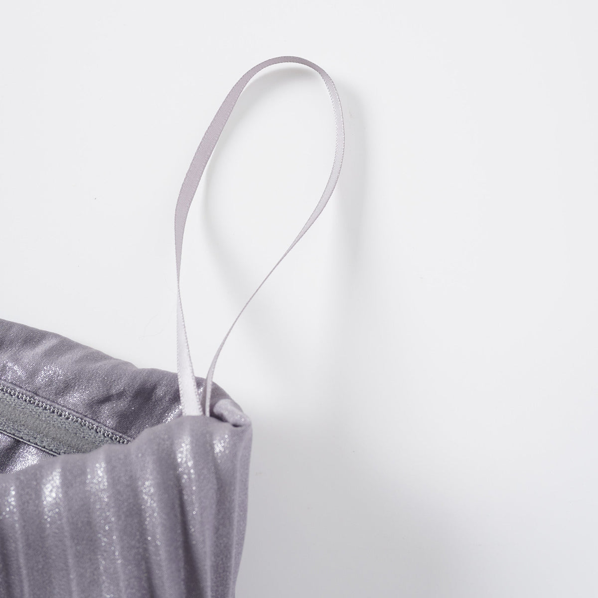 Satiné Purple Fully-pleated Maxi Dress