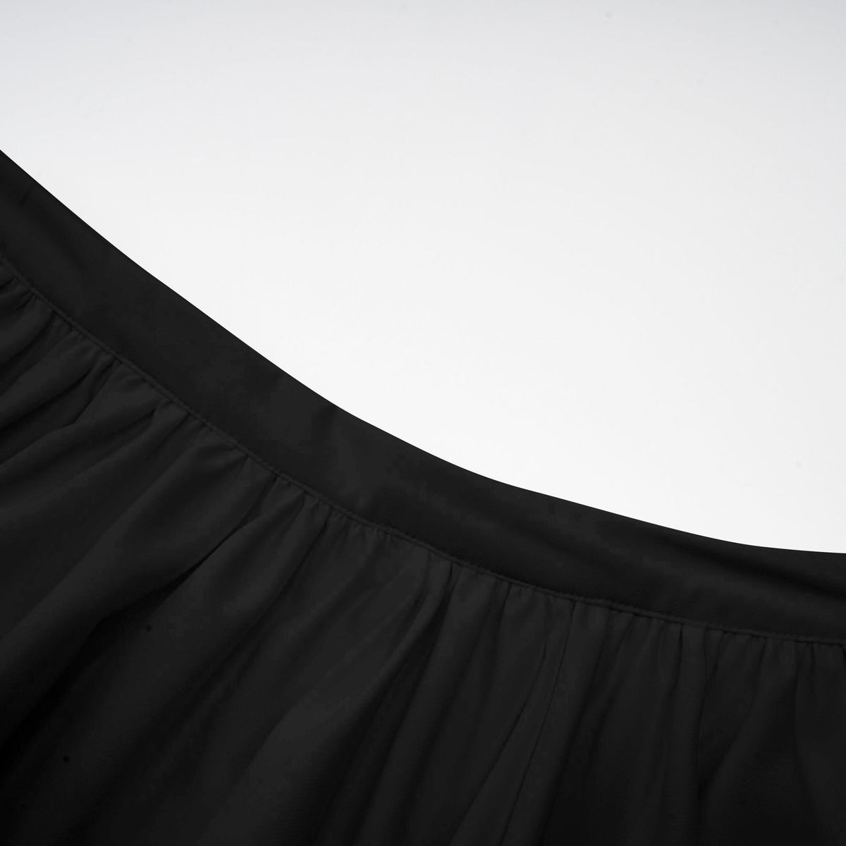 Andrea asymmetrical tulle blouse & skirt matching set in Black