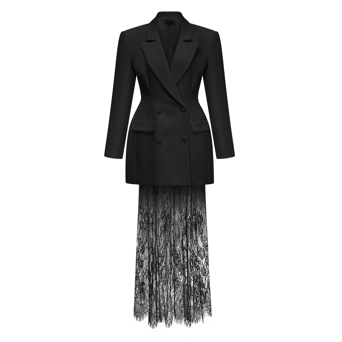 Adélise Blazer & Lace Skirt Set