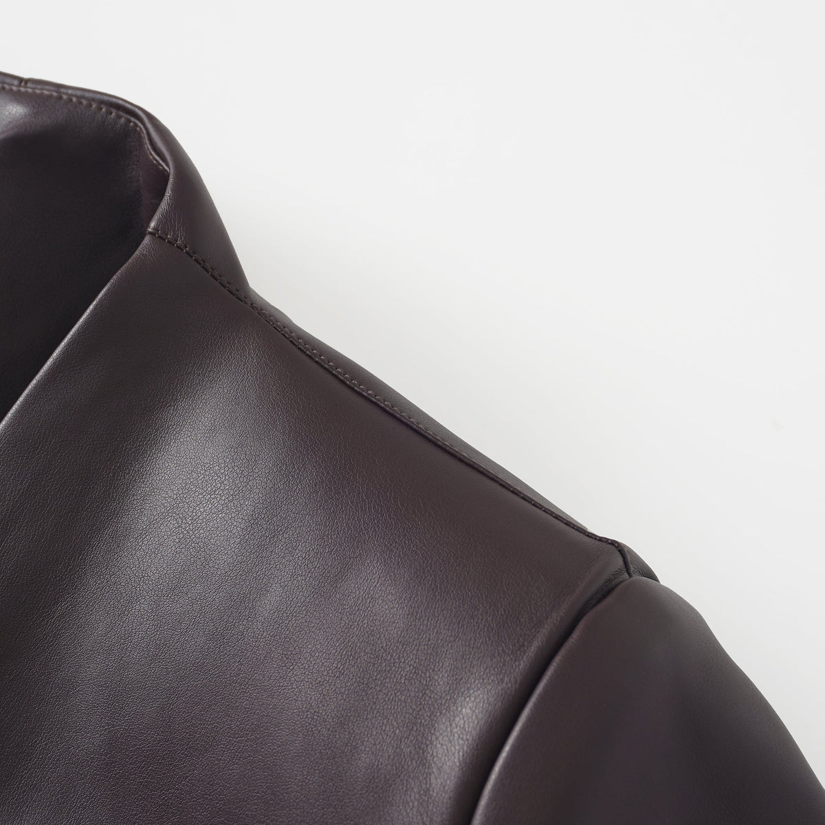 Solange Brown Leather Mini Blazer Dress (Final Sale)