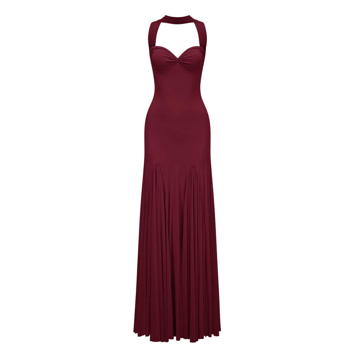 Rêverie Red Sweetheart Neck Maxi Dress (Final Sale-US Only)
