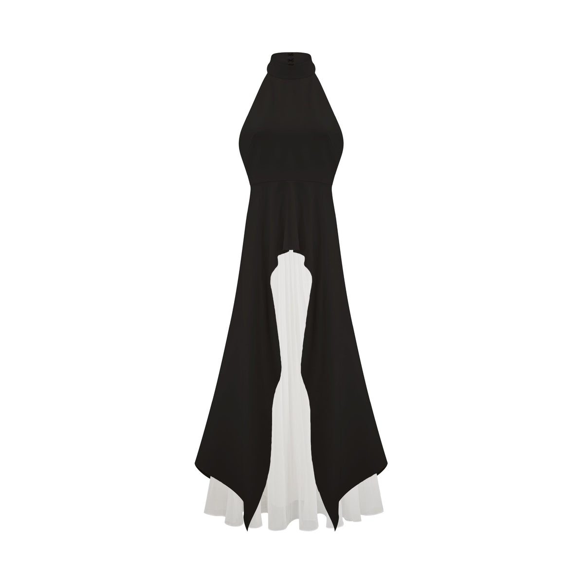 Inés halterneck layered long dress (Final Sale-US Only)