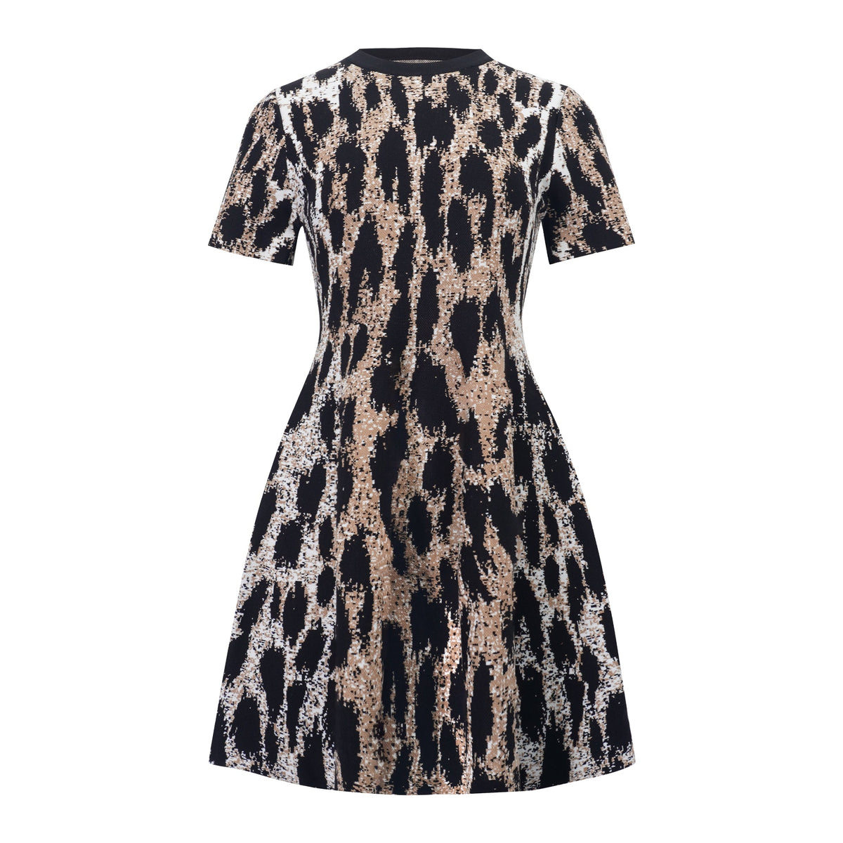 Lucie Brown Leopard Knit Mini Dress (Final Sale)