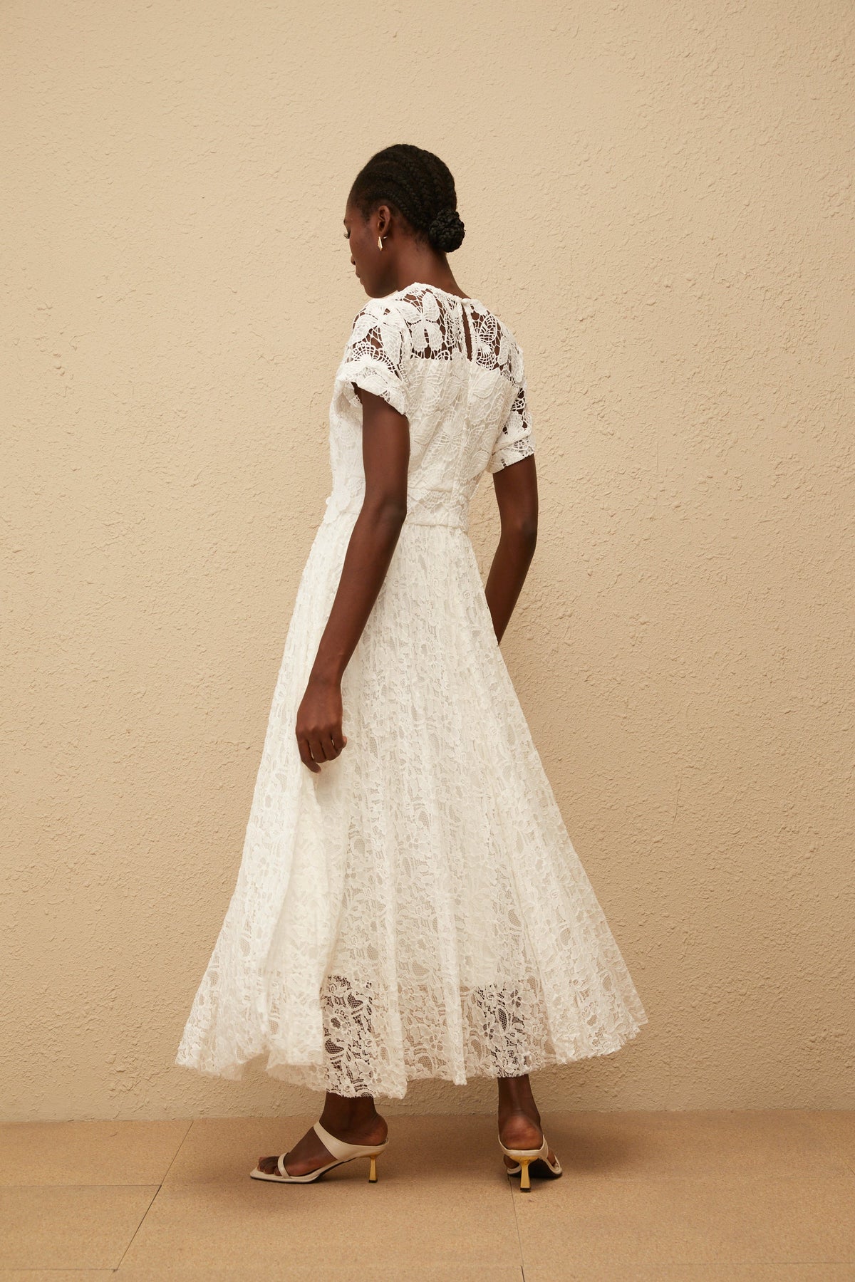 Victoire White Butterfly Appliqué Lace Maxi Dress (Final Sale-US Only)