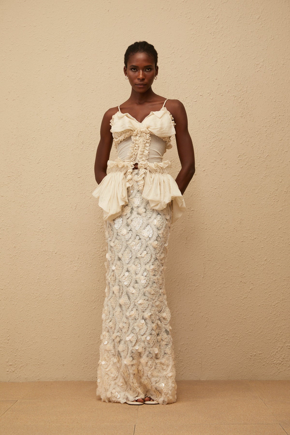 Flocon Neutral Mermaid Top & Skirt Set