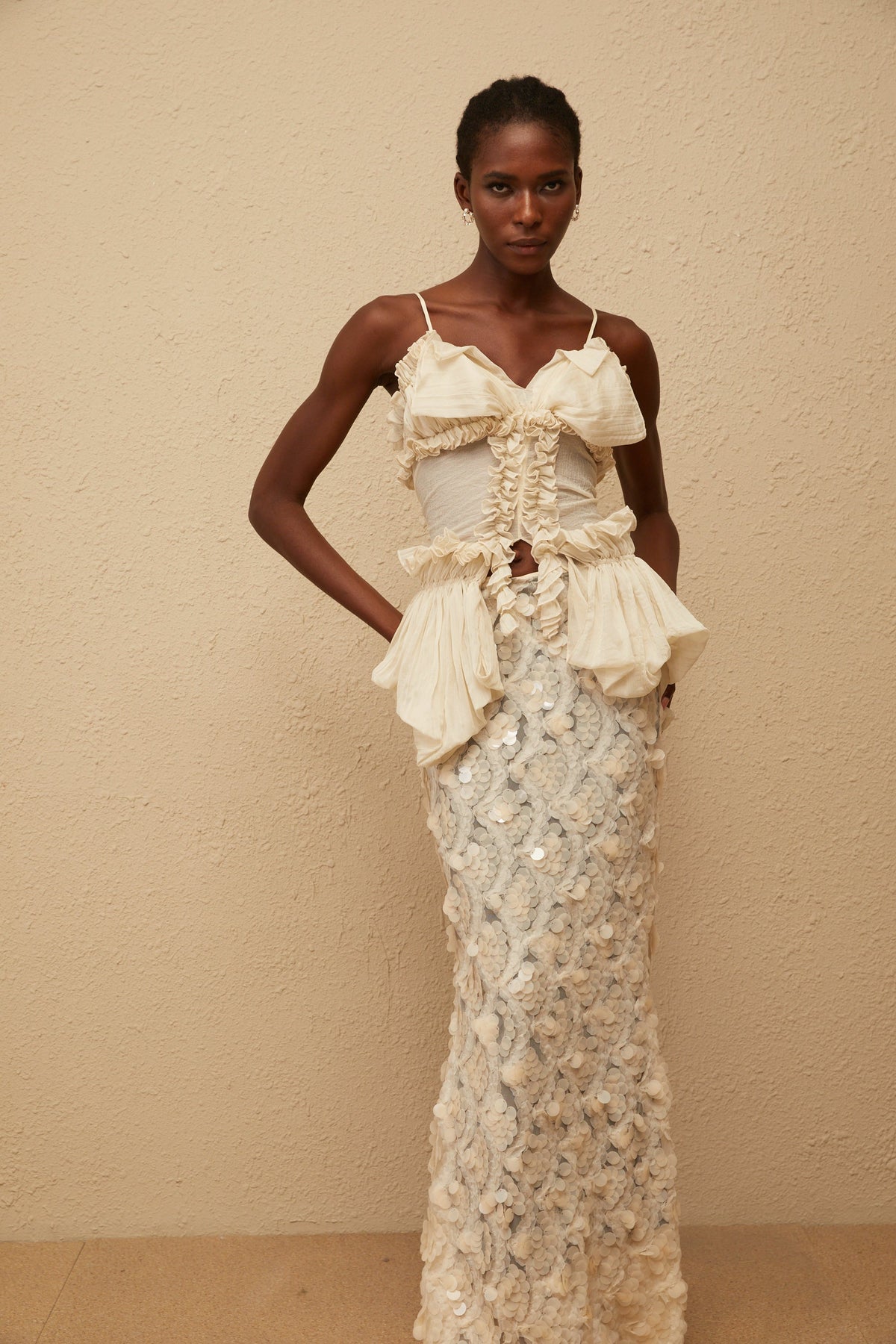 Flocon Neutral Mermaid Top & Skirt Set (Final Sale-US Only)