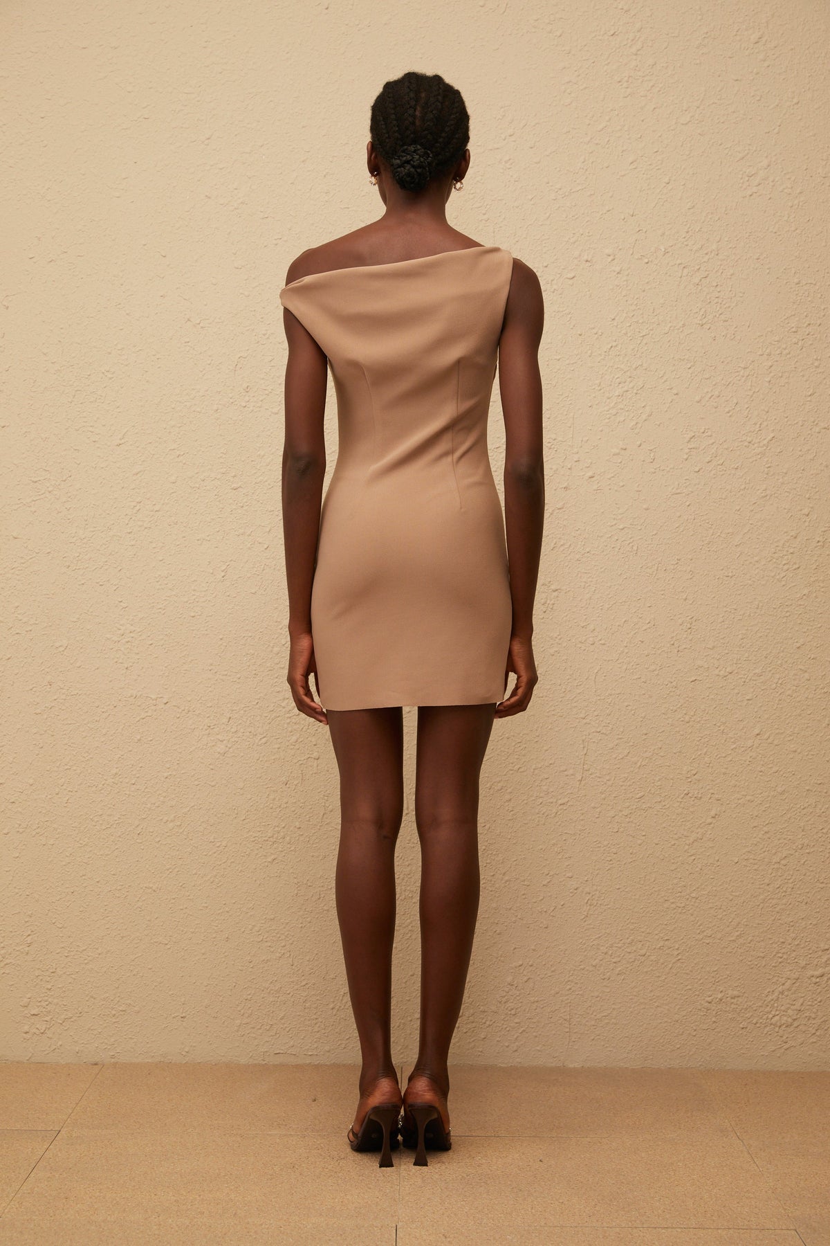 Éléna Khaki One Shoulder Bodycon Mini Dress (Final Sale)