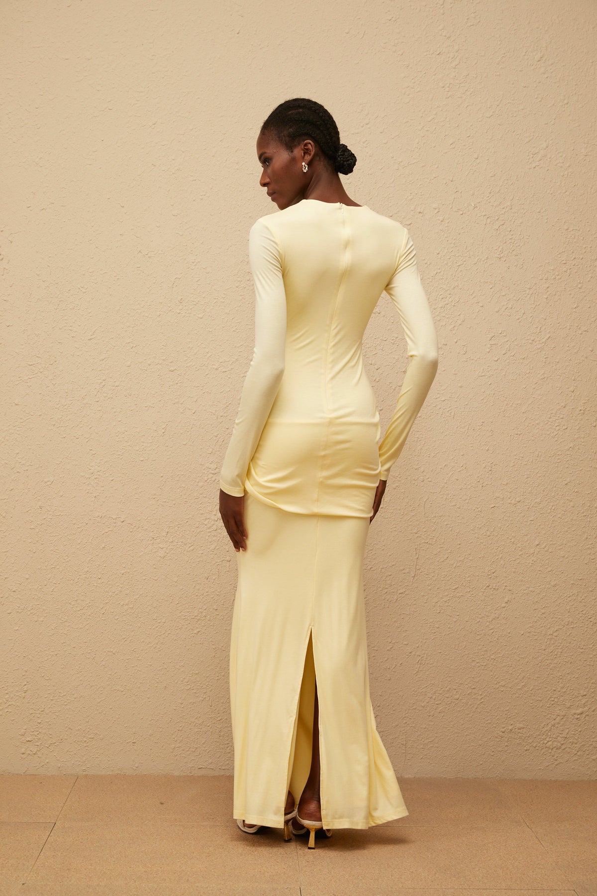 Nolwenn Yellow Gathered Maxi Dress (Final Sale)