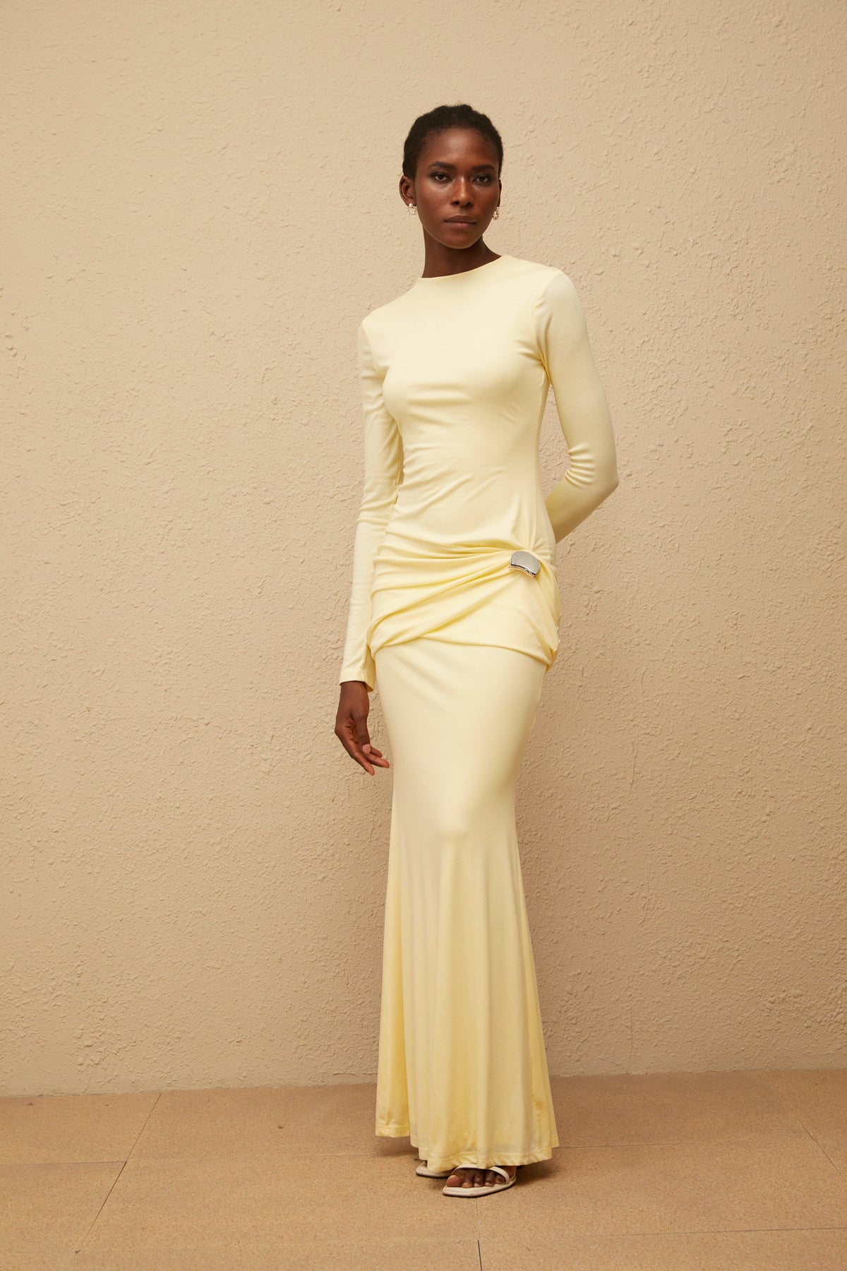Nolwenn Yellow Gathered Maxi Dress (Final Sale)