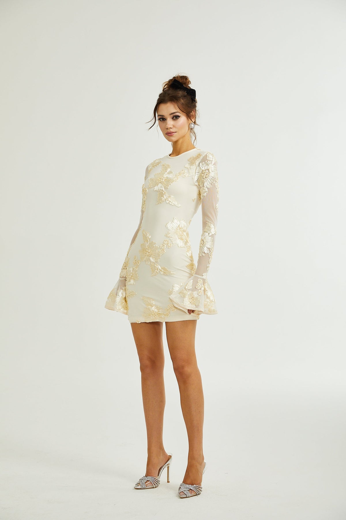 Nalini floral-embroidered open-back dress (Final Sale-US Only)
