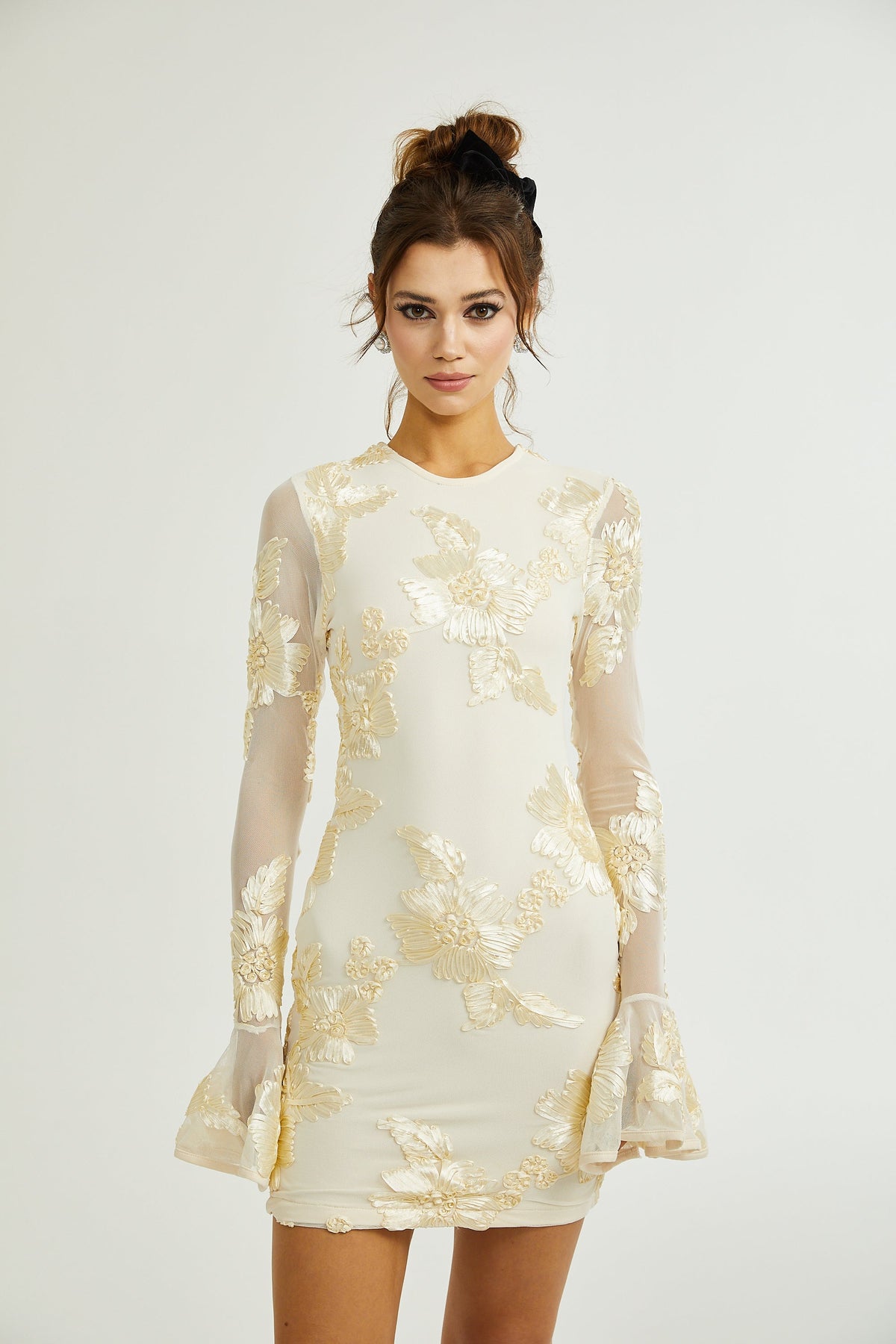 Nalini floral-embroidered open-back dress (Final Sale-US Only)