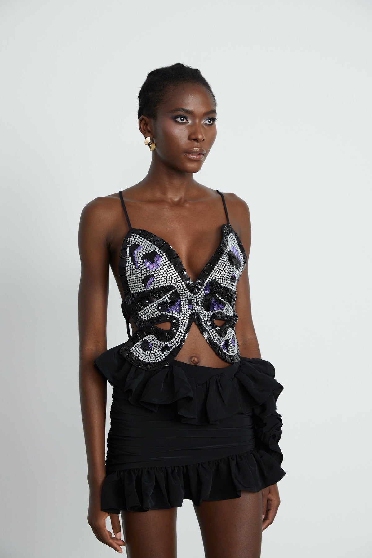 Vittoria embellished butterfly top (Final Sale-US Only)