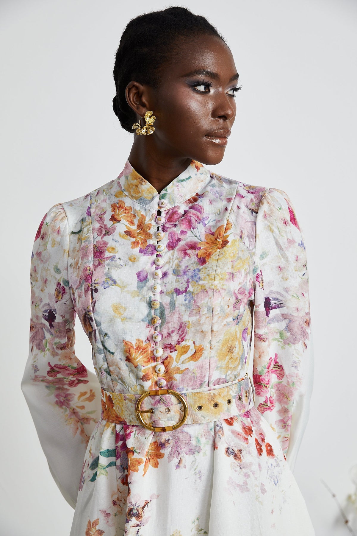 Bianca floral-print mini dress