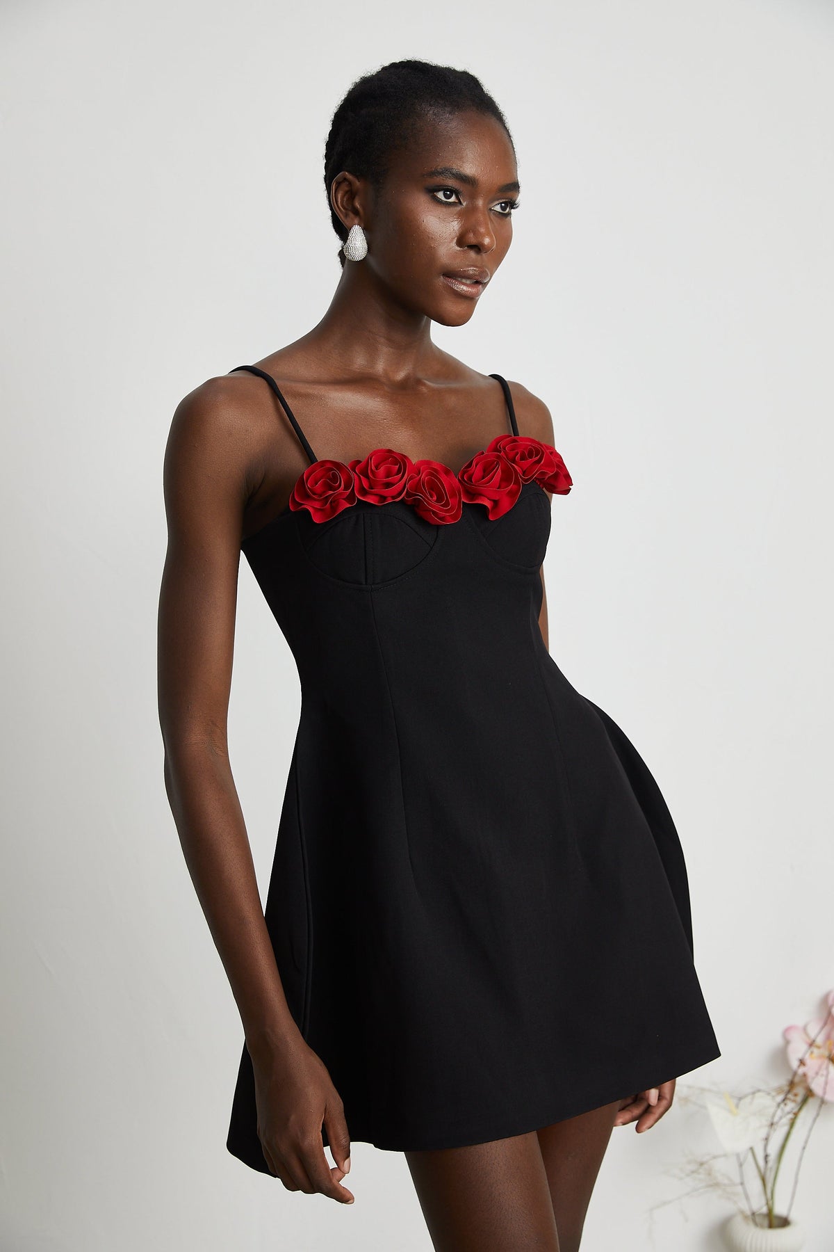 Pauline faux-flower mini dress (Final Sale-US Only)