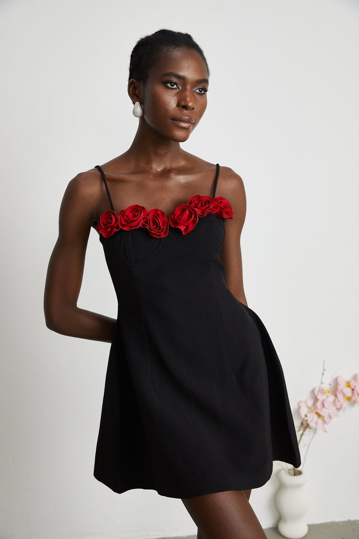 Pauline faux-flower mini dress (Final Sale-US Only)