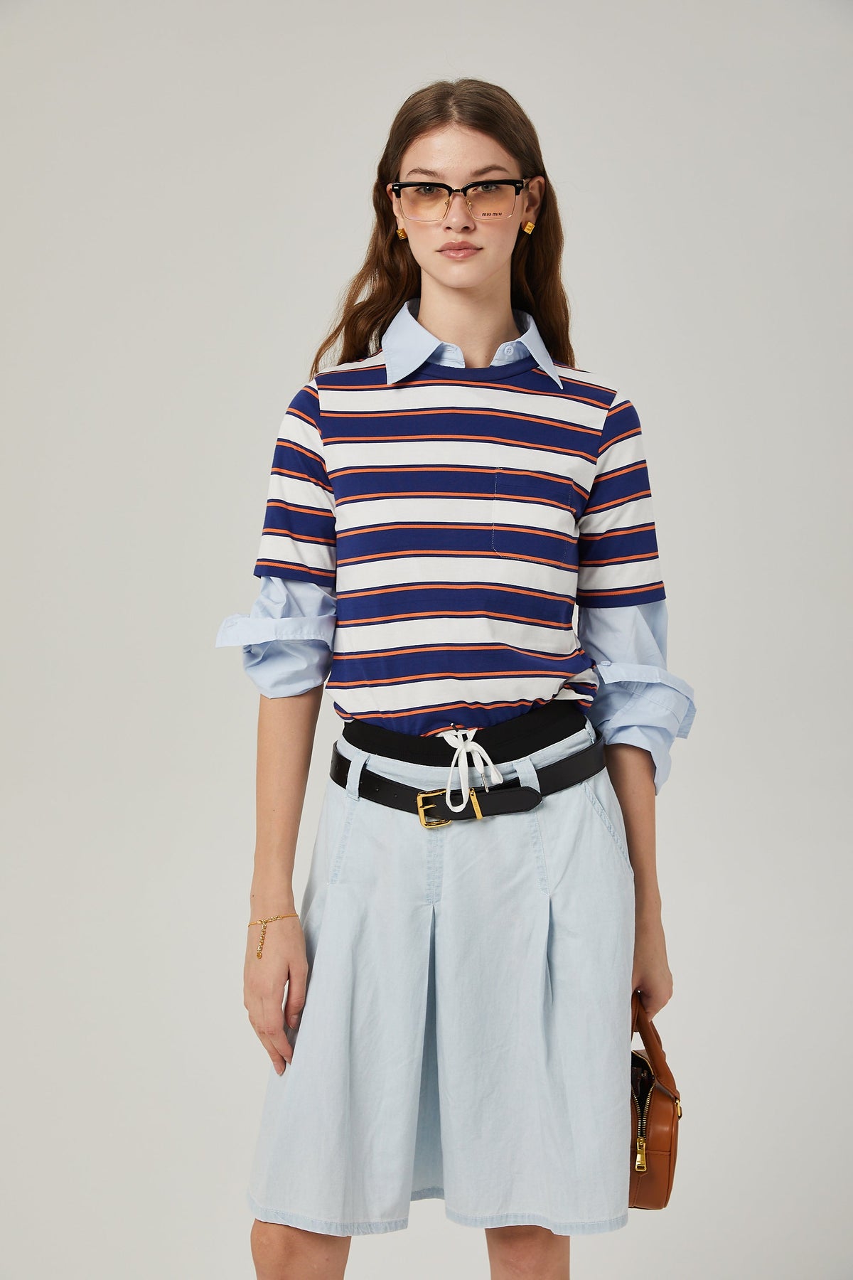 Céleste back-slit cotton shirt