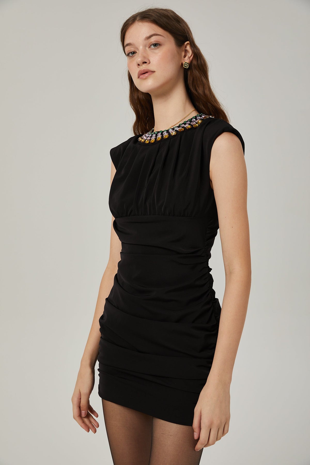 Imani crystal-embellished mini dress