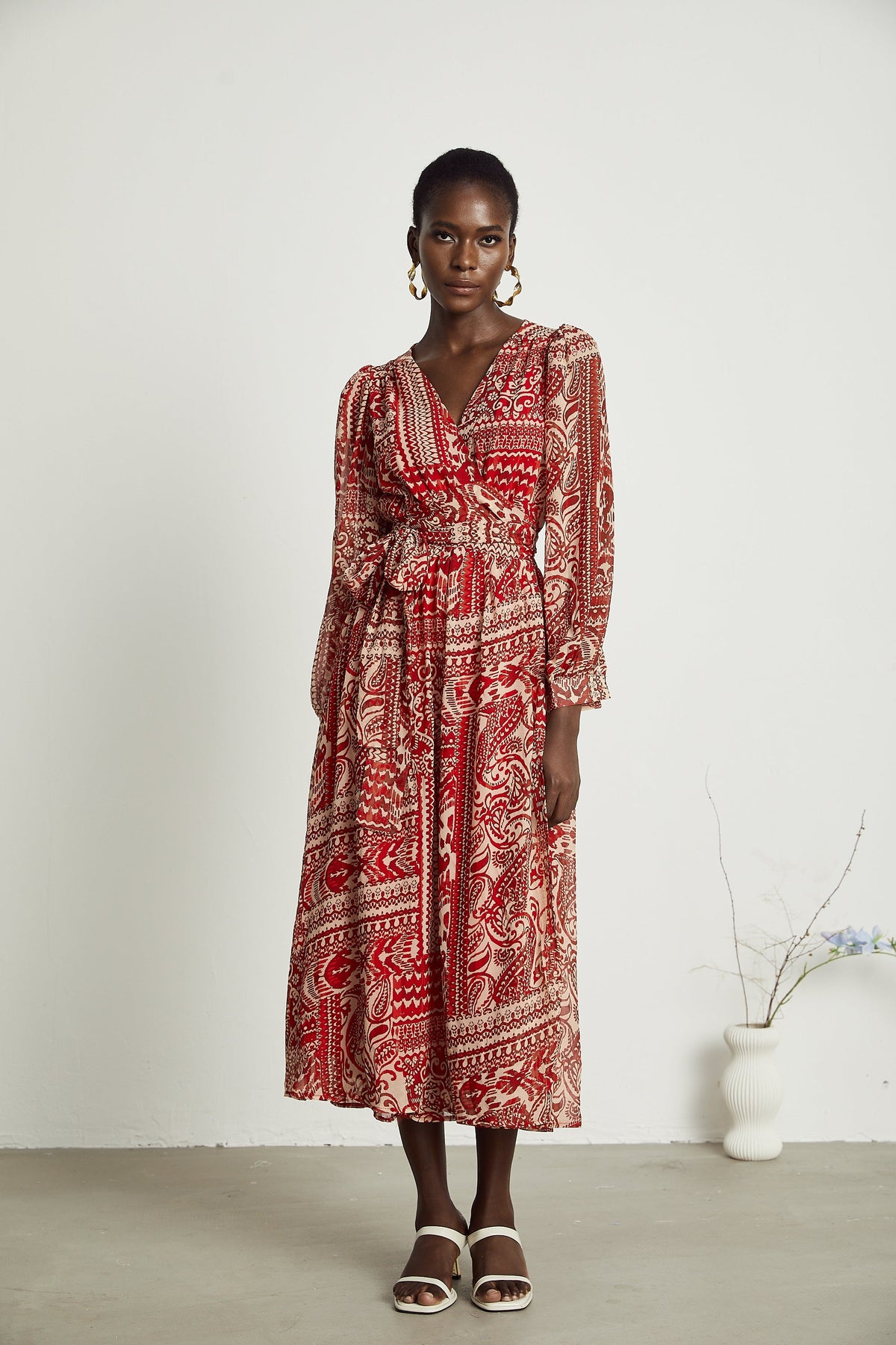 Camille pattern-print midi dress (Final Sale-US Only)