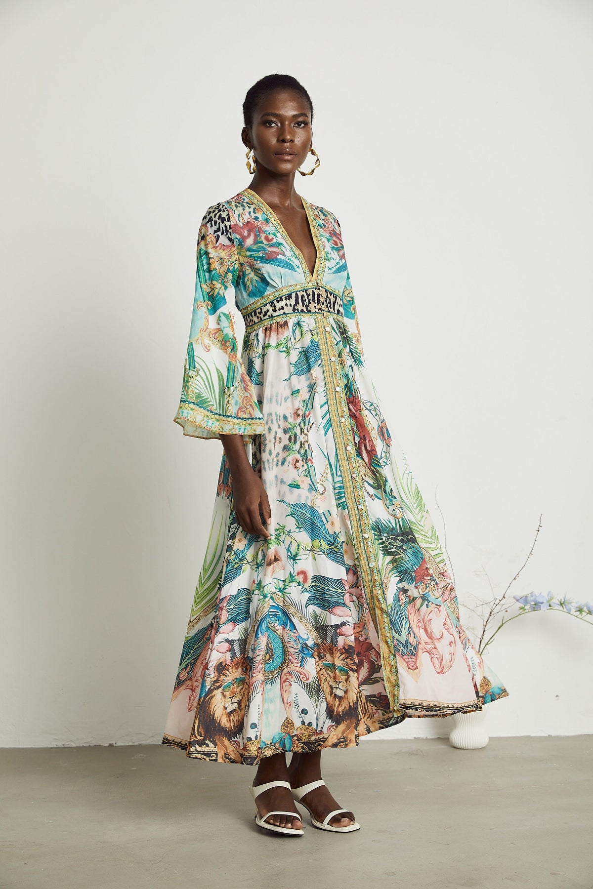Cassandra graphic-print maxi dress (Final Sale-US Only)