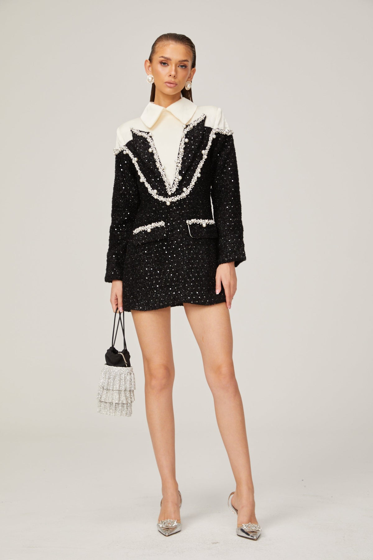 Éléonore faux-pearl tweed mini dress (Final Sale-US Only)