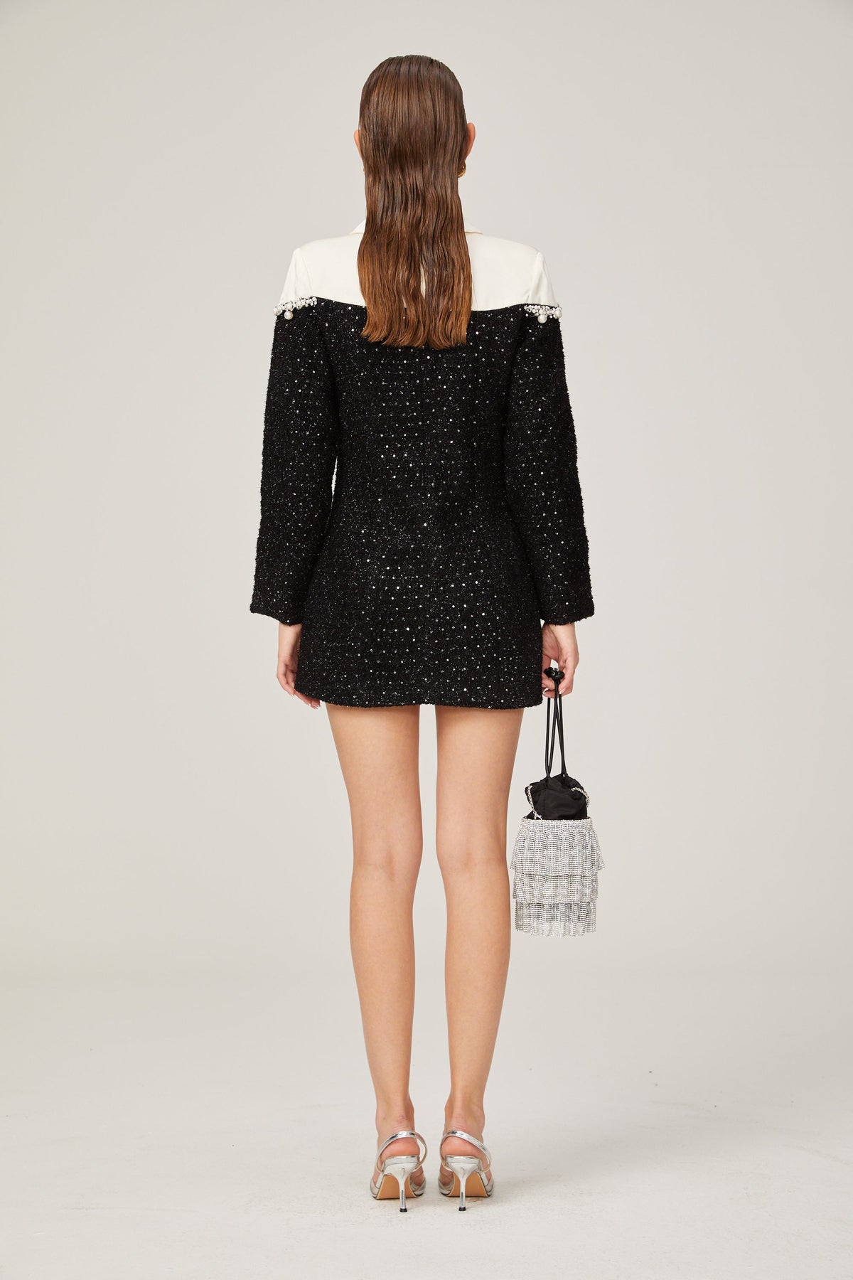 Éléonore faux-pearl tweed mini dress (Final Sale)