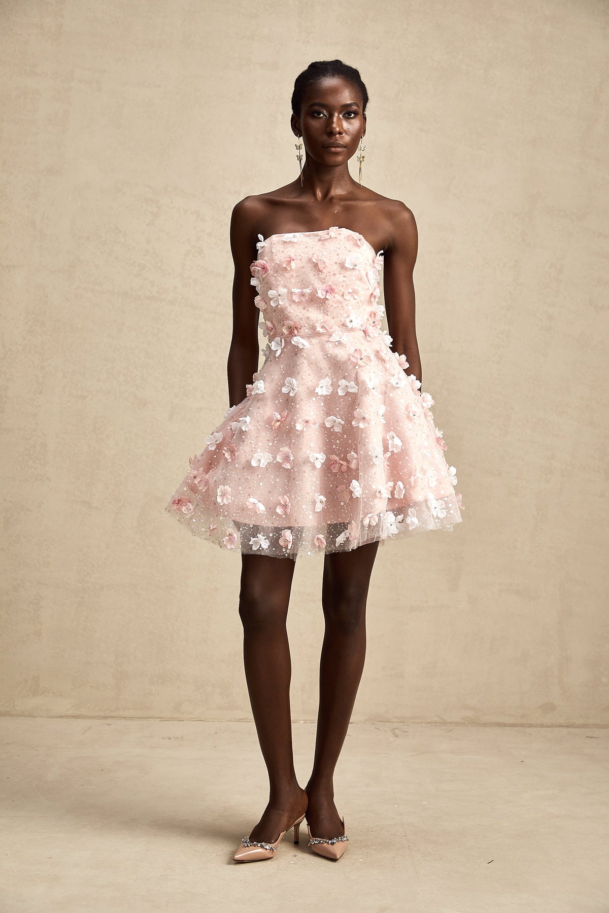 Lilou 3d-petal puffy mini dress (Final Sale-US Only)