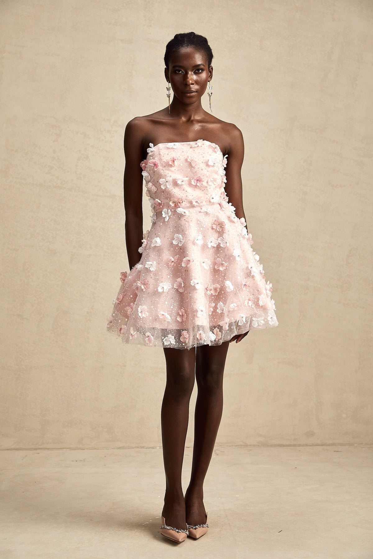 Lilou 3d-petal puffy mini dress (Final Sale-US Only)