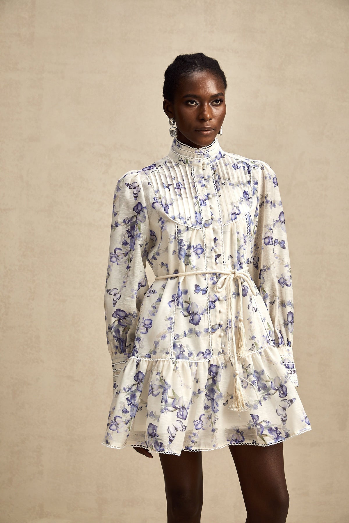 Blandine floral-print flared chiffon mini dress (Final Sale-US Only)