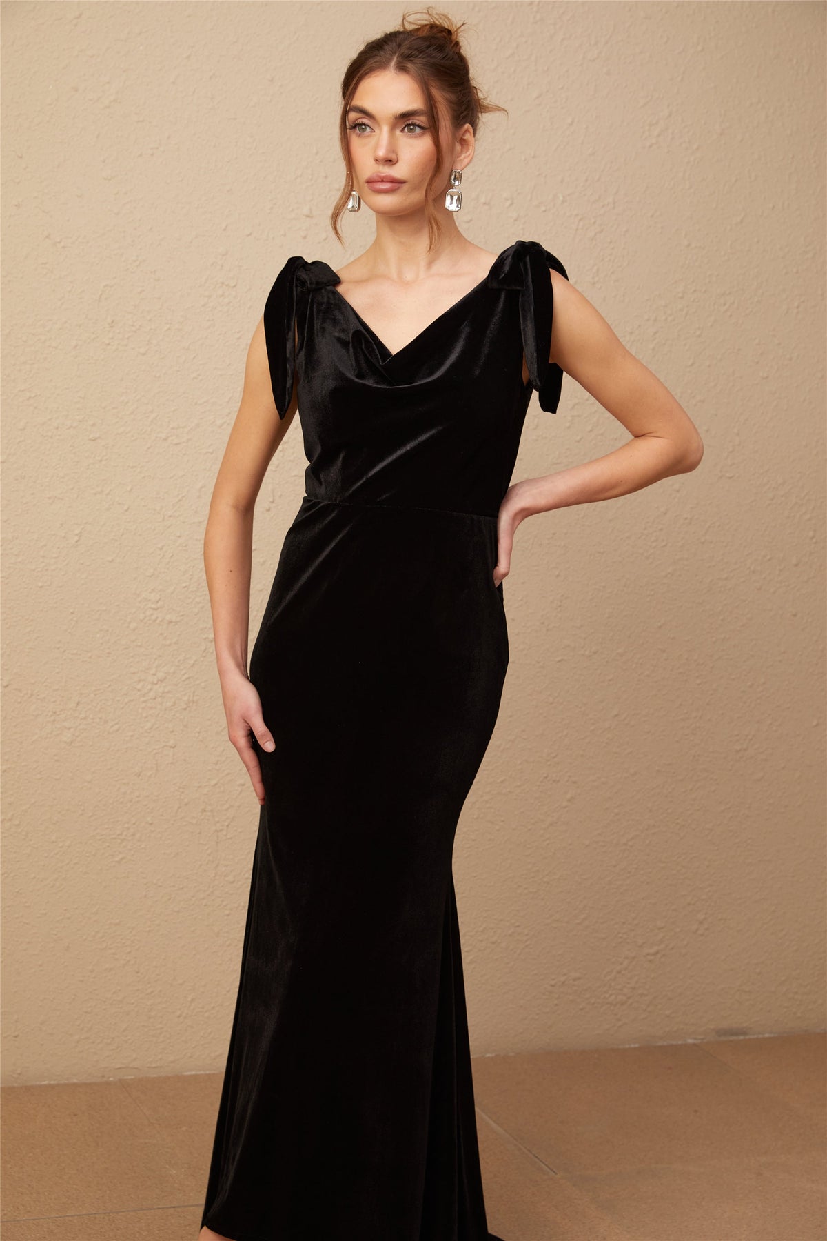 Audrey embellished velvet open-back maxi dress (Final Sale)