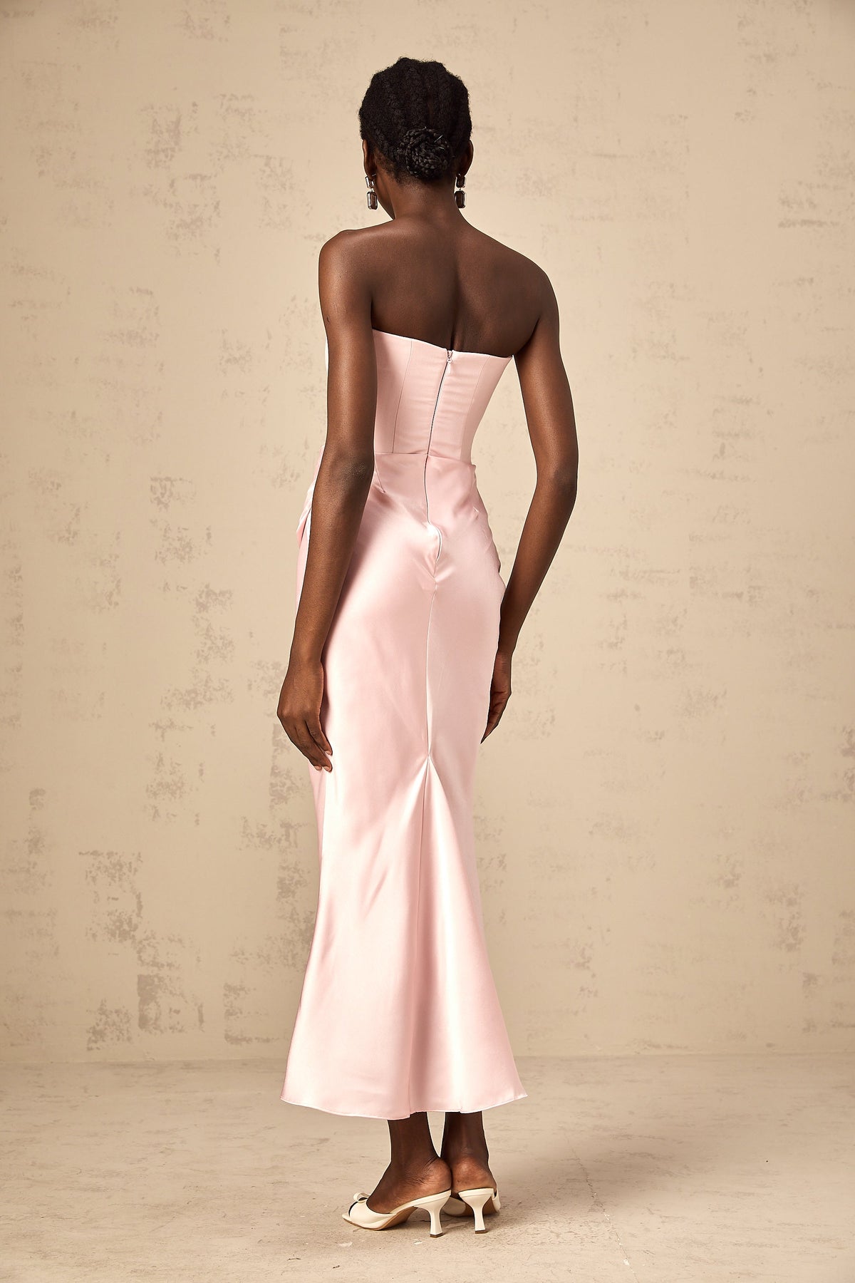 Aurore Pink Off-Shoulder Maxi Dress(Final Sale)