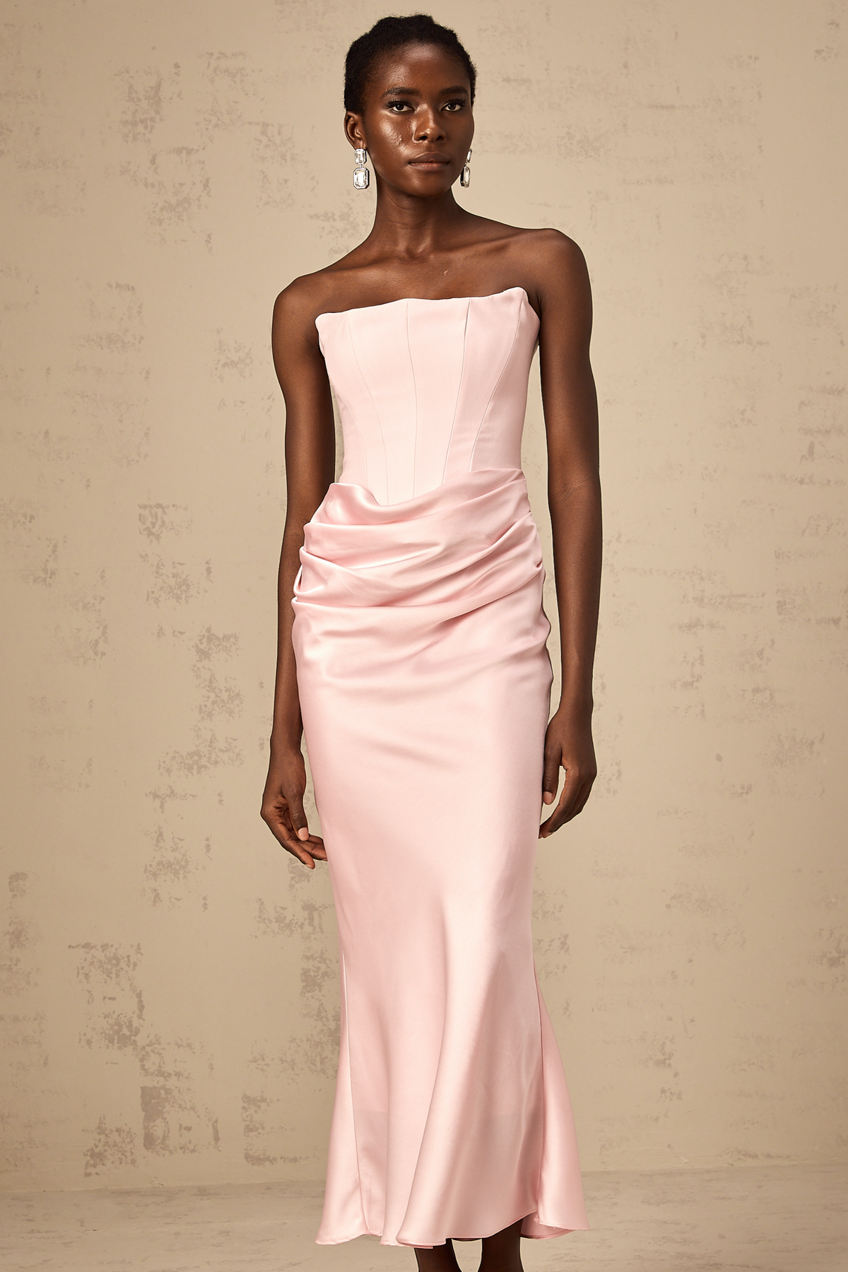 Aurore Pink Off-Shoulder Maxi Dress(Final Sale)