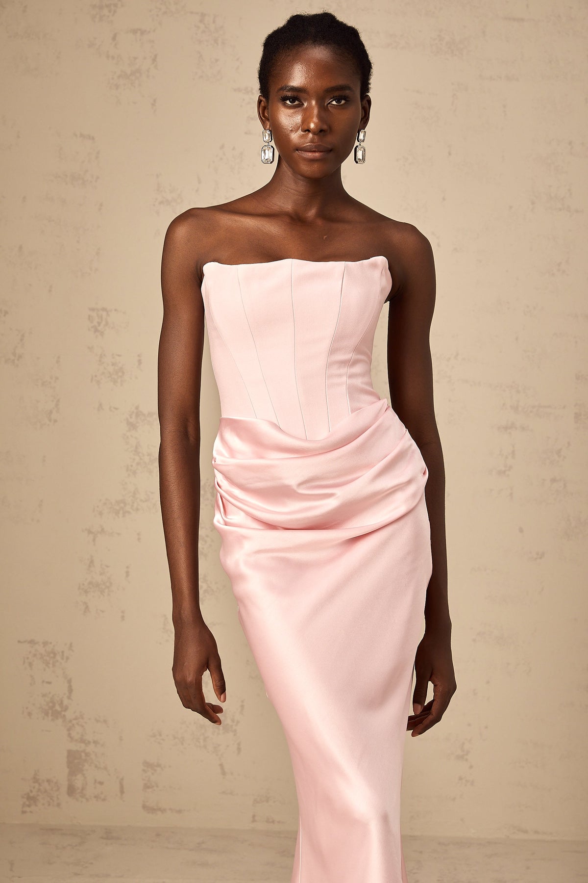 Aurore Pink Off-Shoulder Maxi Dress(Final Sale)
