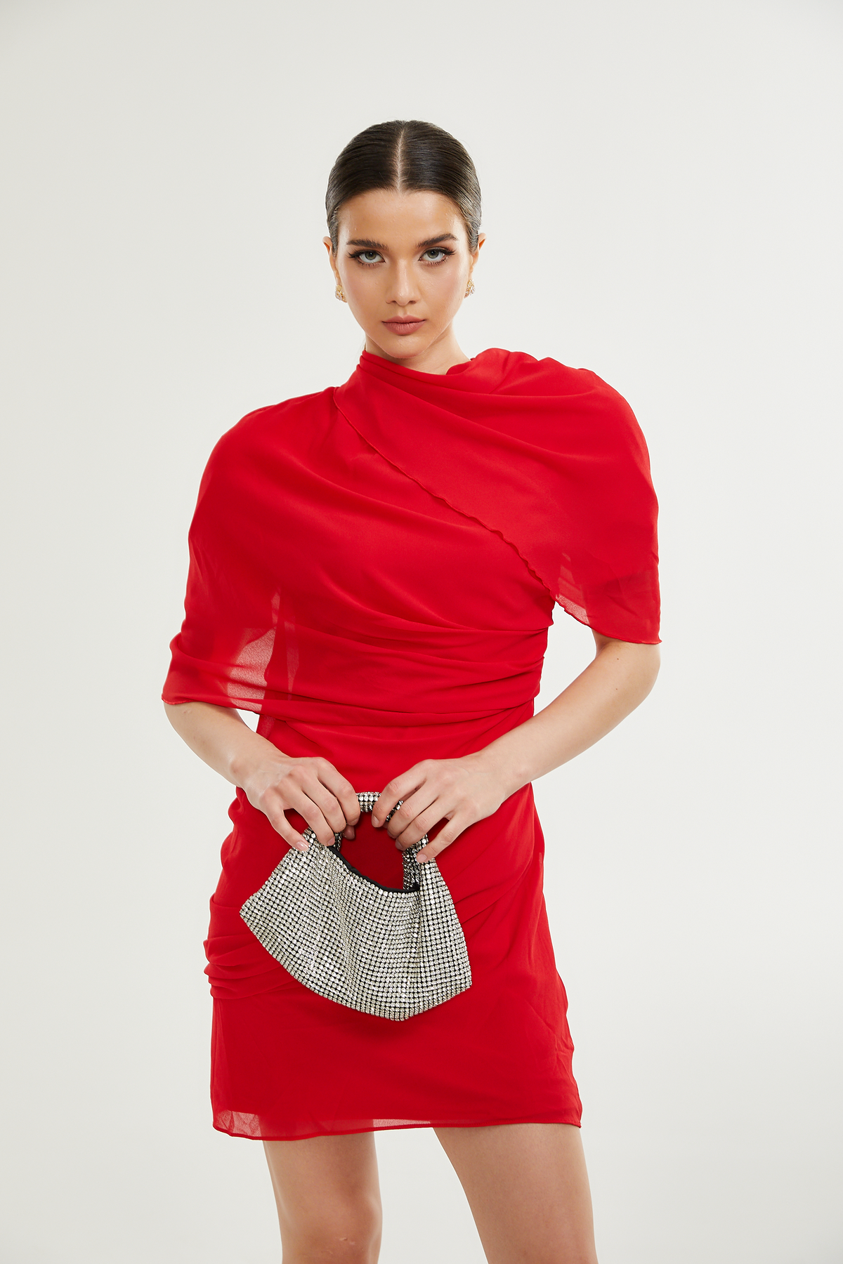 Clara draped mini dress