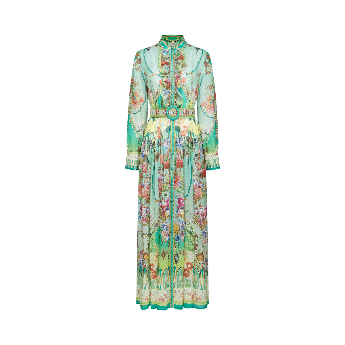 Juliette floral-print flounce-hem midi dress (Final Sale-US Only)