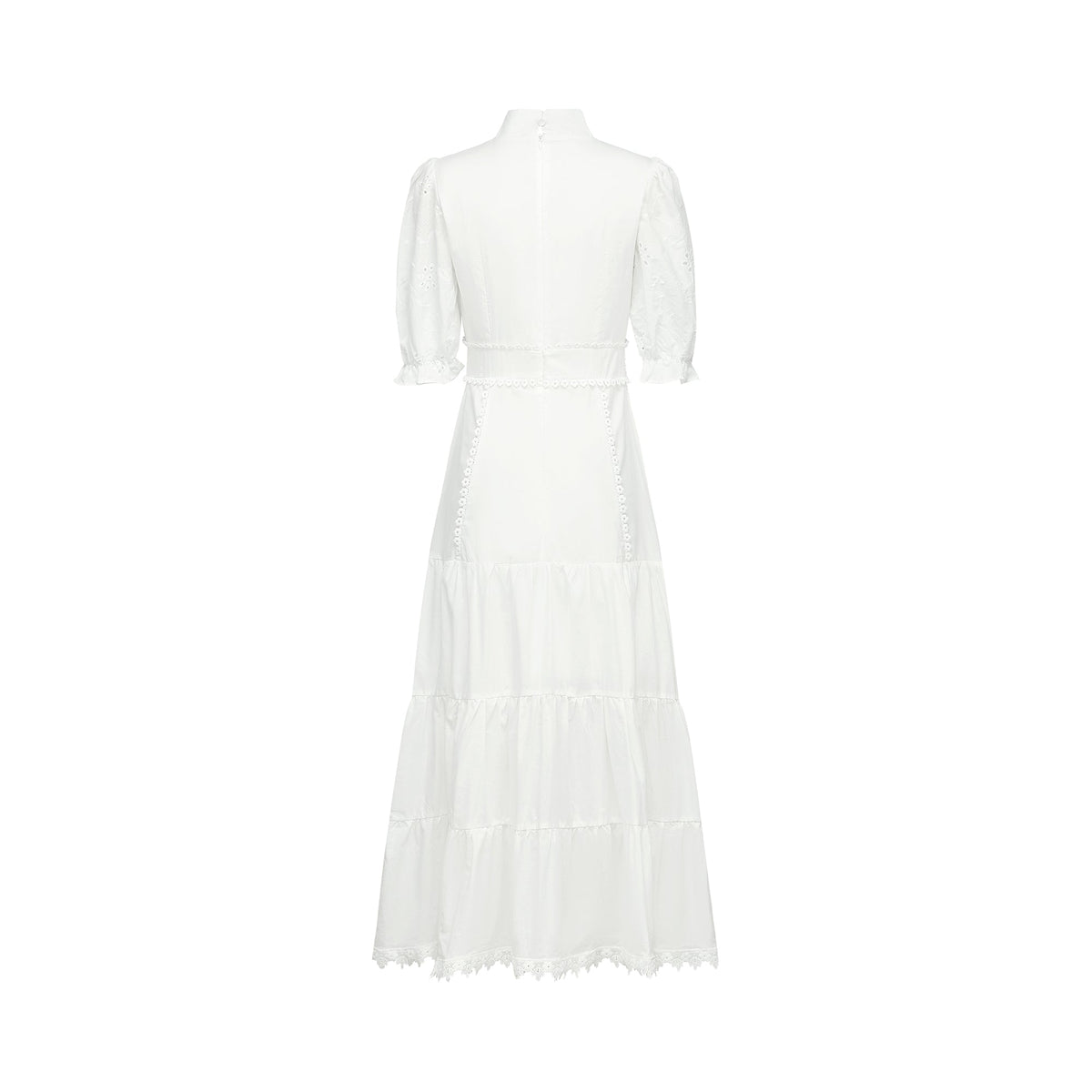Coline lace floral-embroidered midi dress