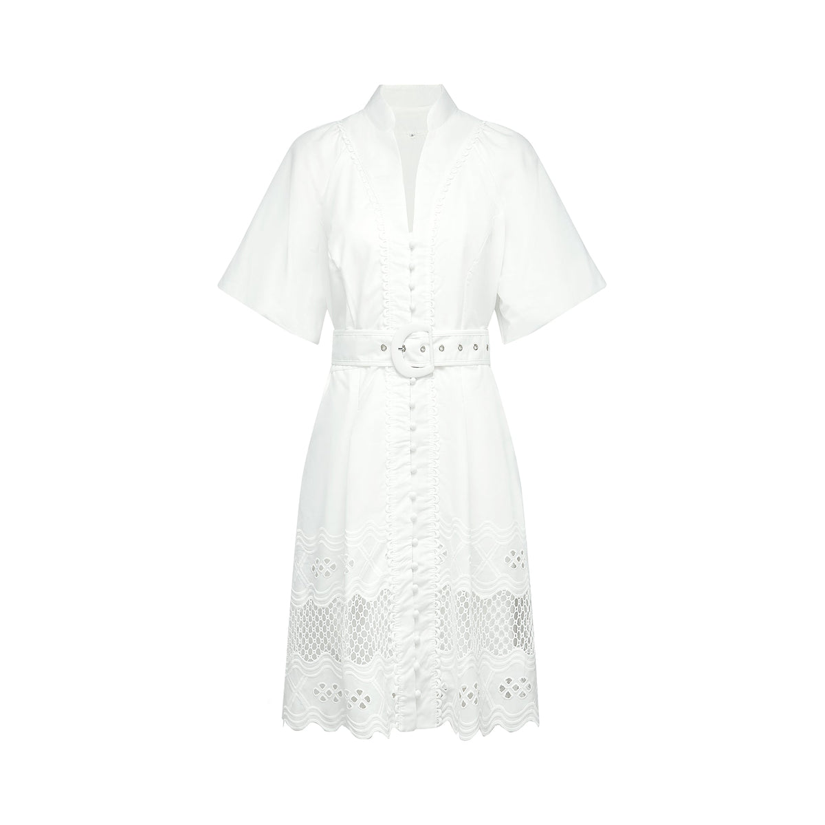 Raphaëlle cut-out lace-trim mini dress