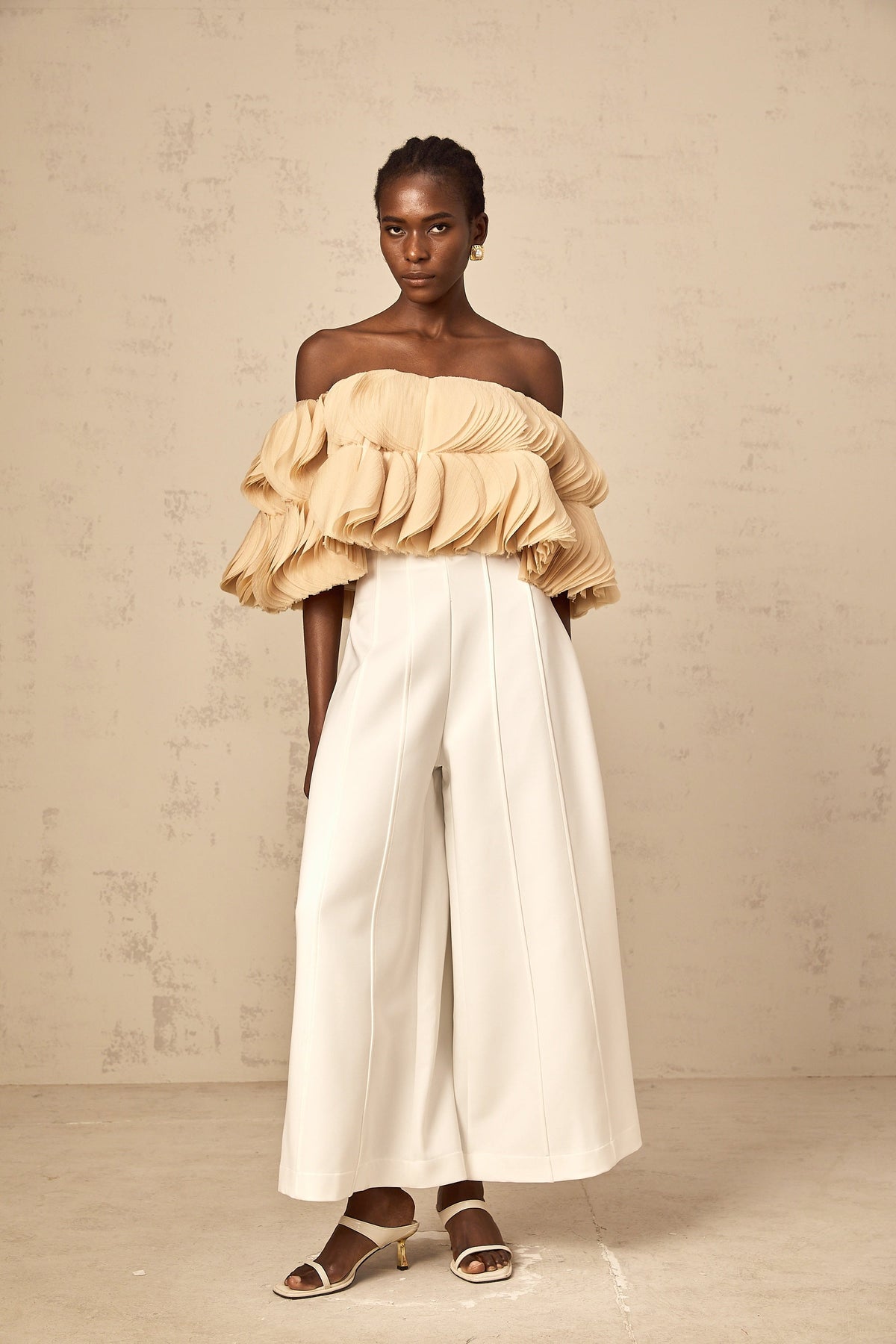 Maeva white wide-leg trousers (Final Sale-US Only)