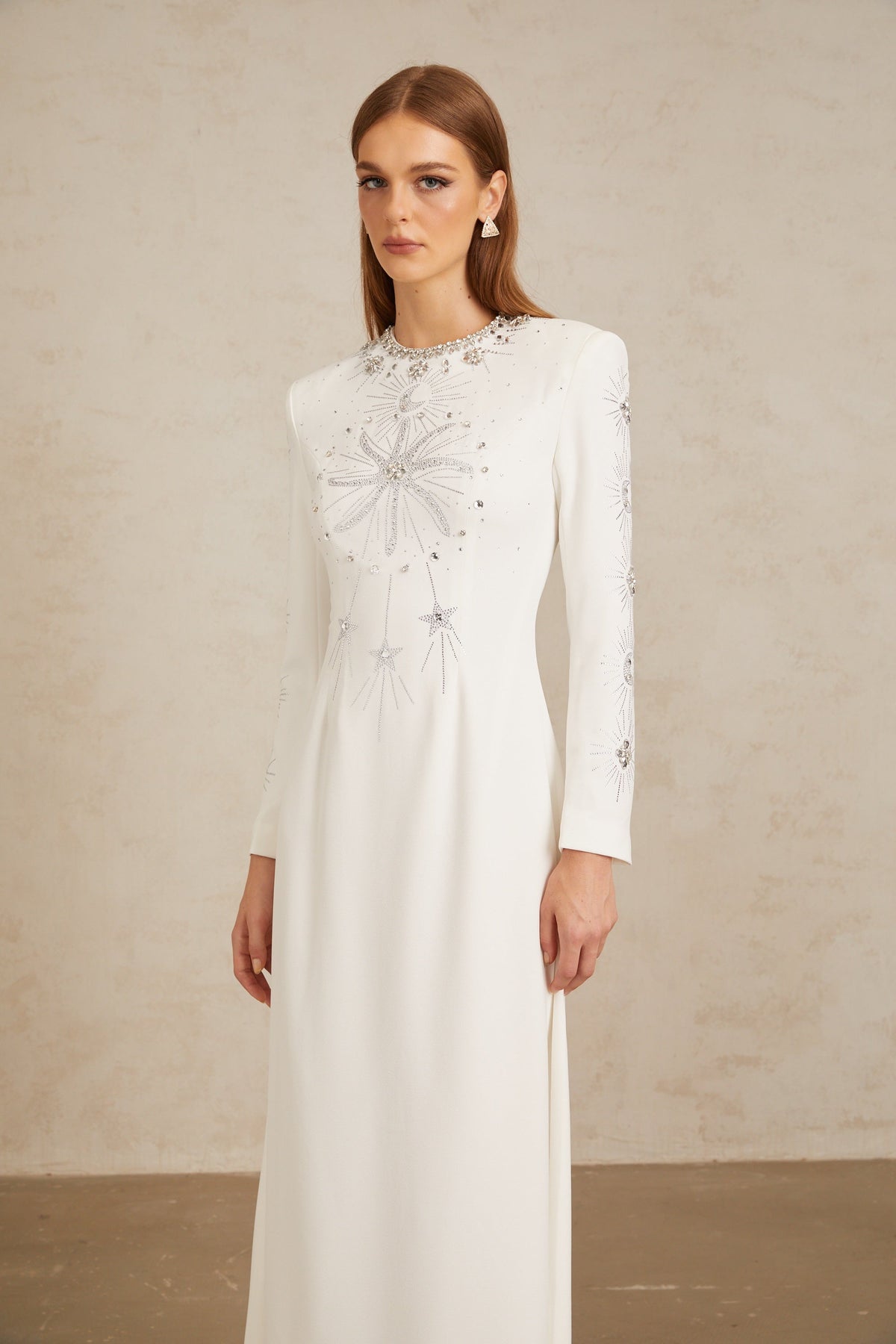 Aloïse White Embellished Maxi Gown (Final Sale-US Only)