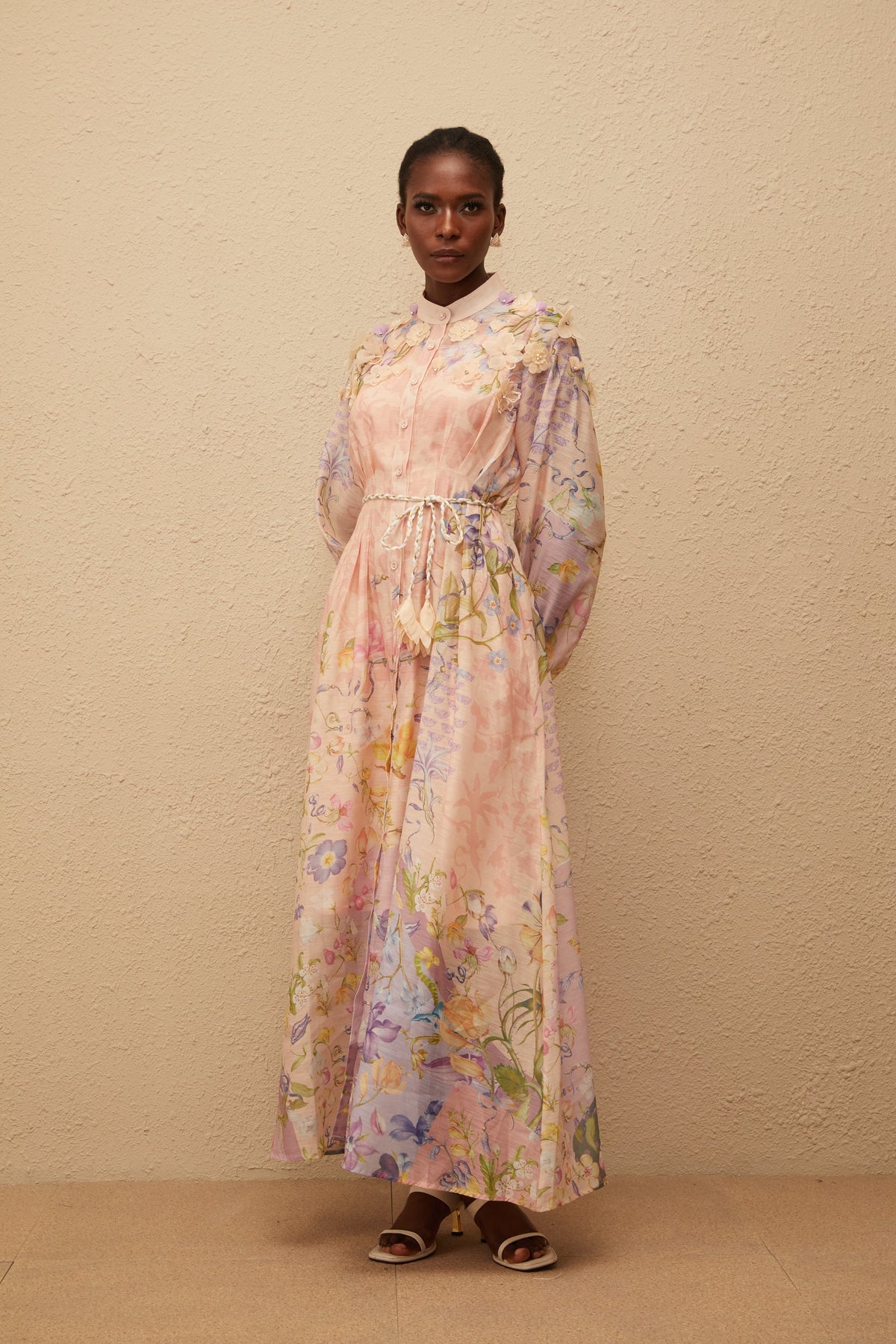 Delphine Pink Floral Print Maxi Dress (Final Sale-US Only)