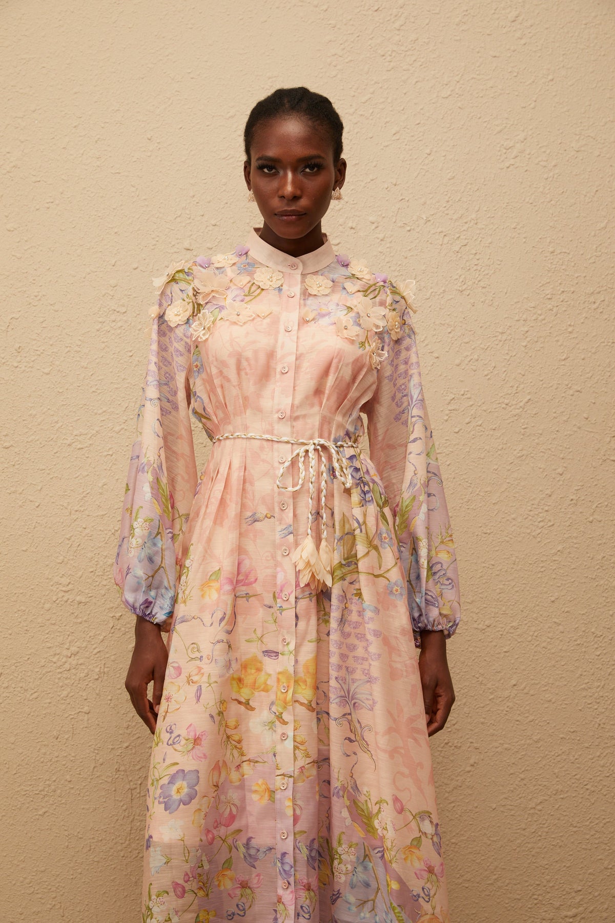 Delphine Pink Floral Print Maxi Dress (Final Sale-US Only)