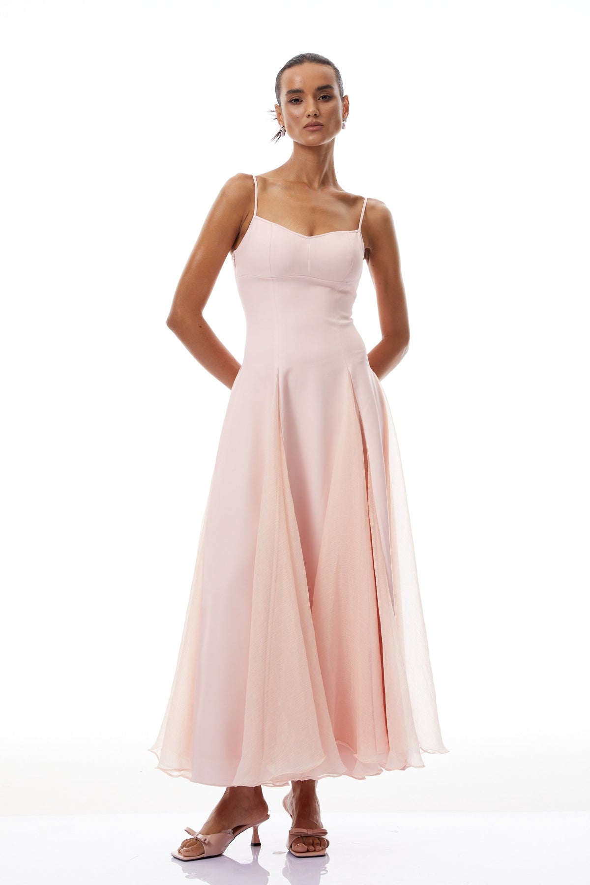 Sofie Pink Pleated Maxi Dress (Final Sale-US Only)