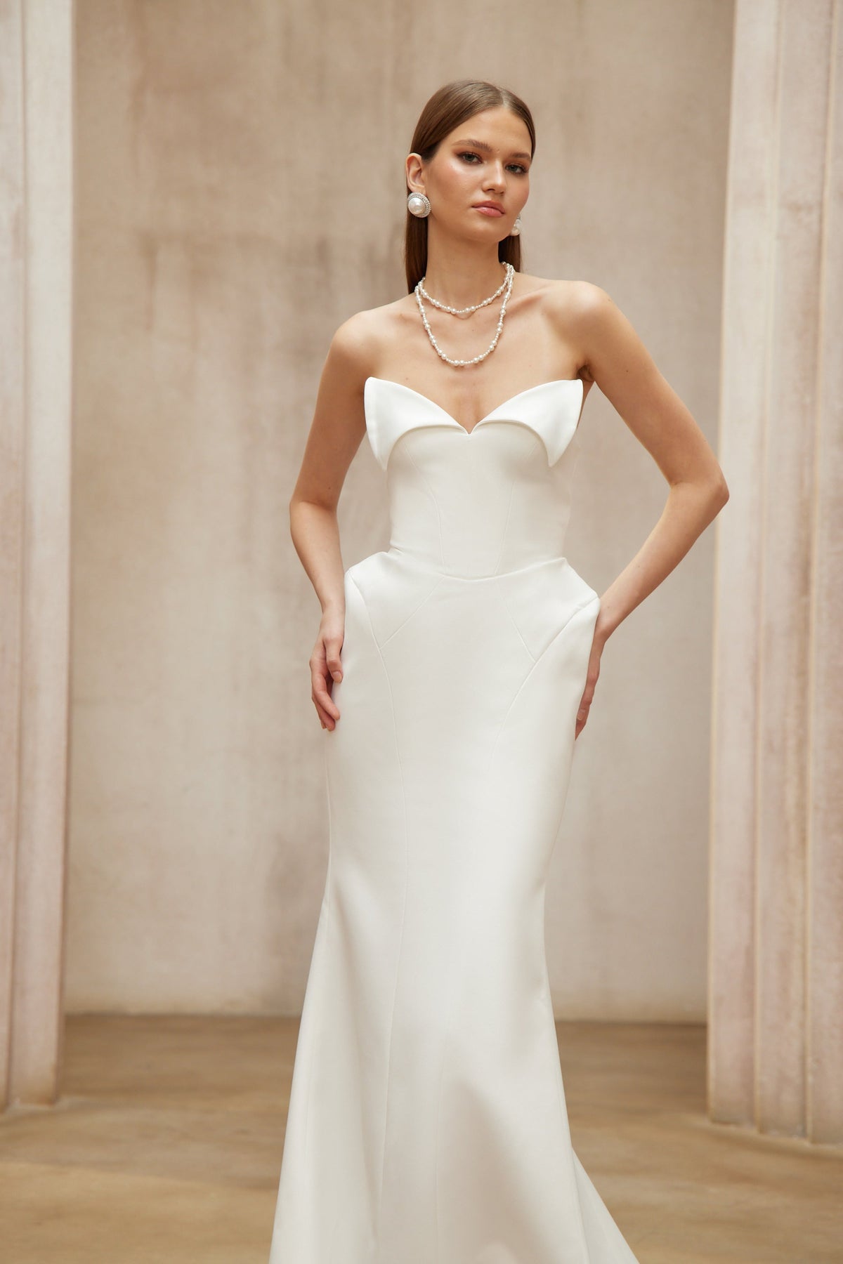 Alba White Barrel Waist Corset Maxi Dress (Final Sale-US Only)